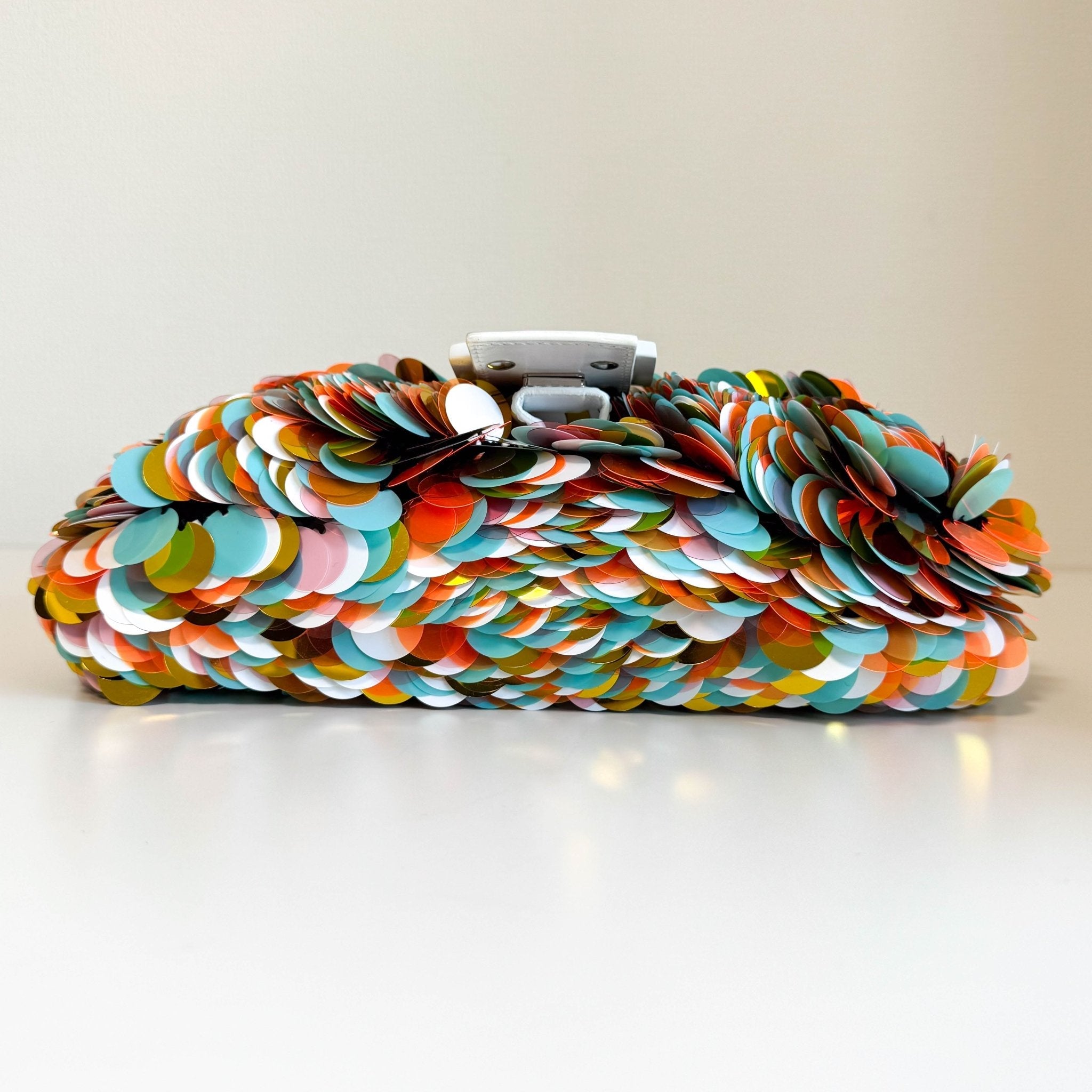 FENDI Baguette Sequin Paillettes Multicolour / White Shoulder Bag, in , Sold by HIVE PRELOVED - Shoulder Bags, ,