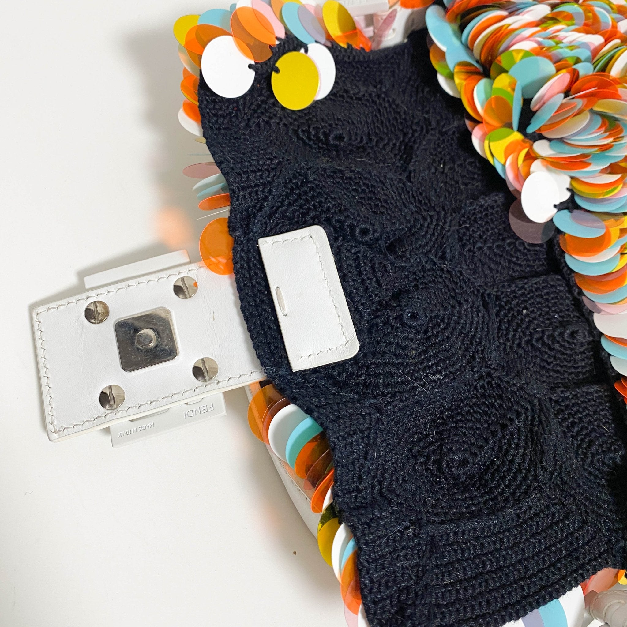 FENDI Baguette Sequin Paillettes Multicolour / White Shoulder Bag, in , Sold by HIVE PRELOVED - Shoulder Bags, ,