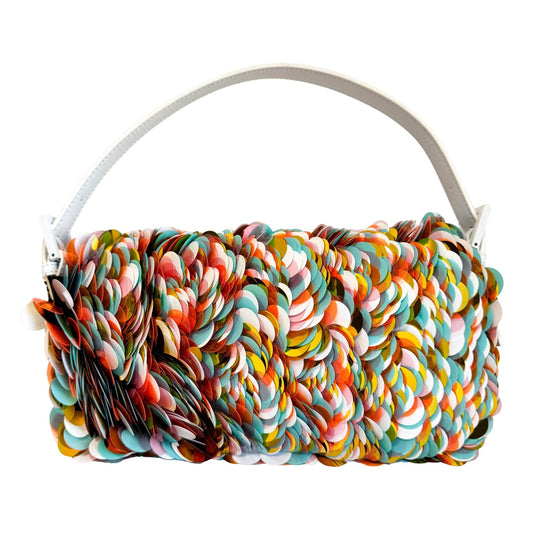 FENDI Baguette Sequin Paillettes Multicolour / White Shoulder Bag, in , Sold by HIVE PRELOVED - Shoulder Bags, ,