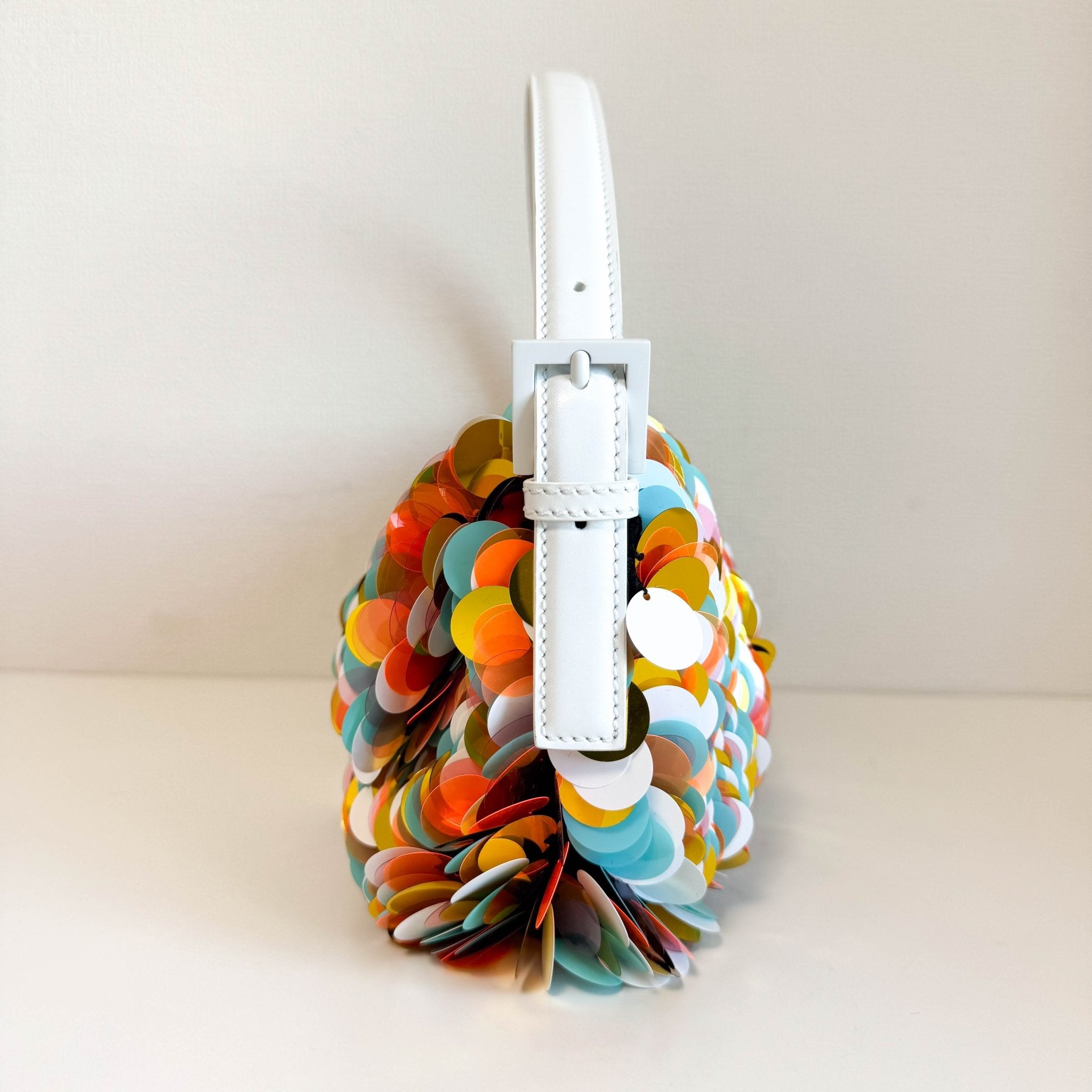 FENDI Baguette Sequin Paillettes Multicolour / White Shoulder Bag, in , Sold by HIVE PRELOVED - Shoulder Bags, ,