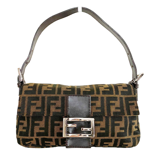 FENDI Baguette Shoulder Bag, Synthetic (unspecified) in Brown, Sold by HIVE PRELOVED - Shoulder Bags, ,