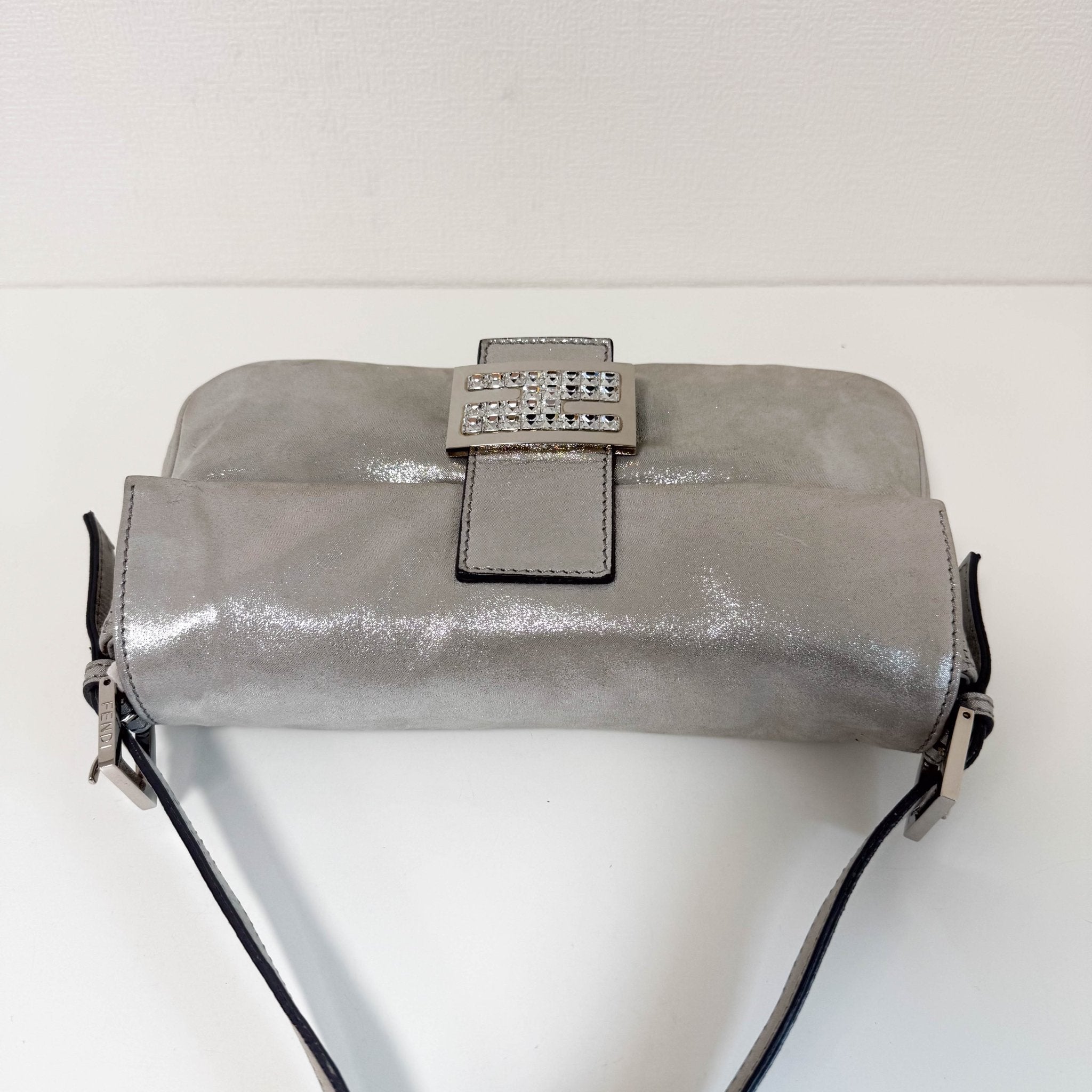 FENDI Baguette Silver Leather Shoulder Bag, in , Sold by HIVE PRELOVED - Shoulder Bags, ,