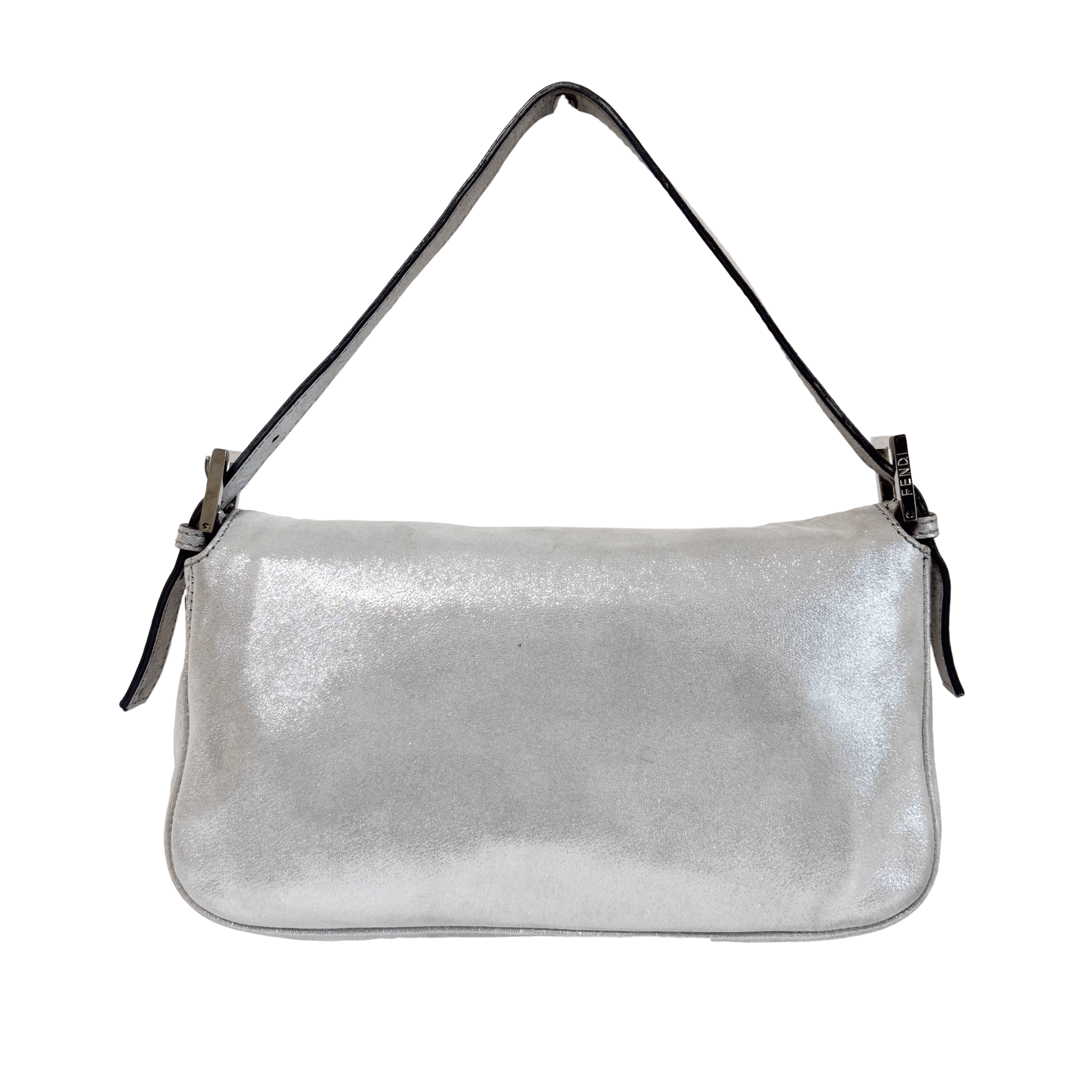 FENDI Baguette Silver Leather Shoulder Bag, in , Sold by HIVE PRELOVED - Shoulder Bags, ,