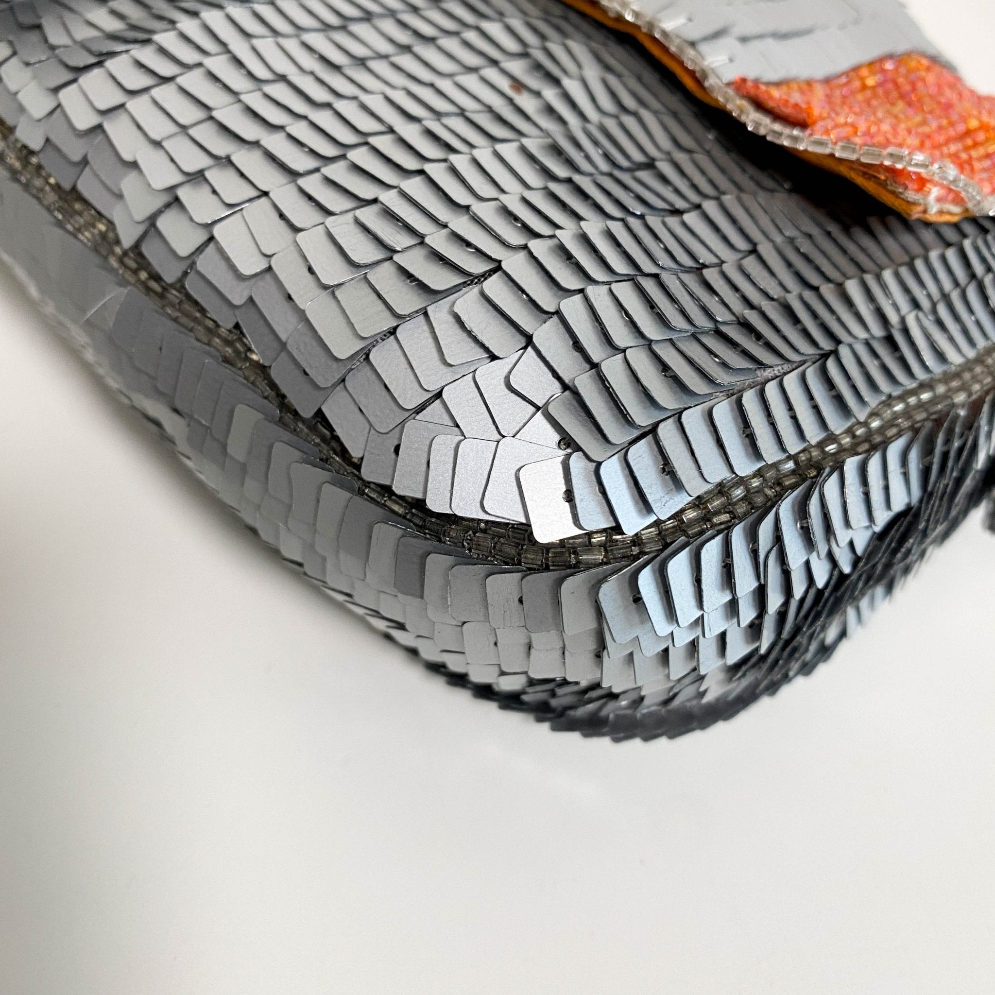 FENDI Baguette Silver Sequin and Orange Beaded Shoulder Bag, in , Sold by HIVE PRELOVED - Shoulder Bags, ,