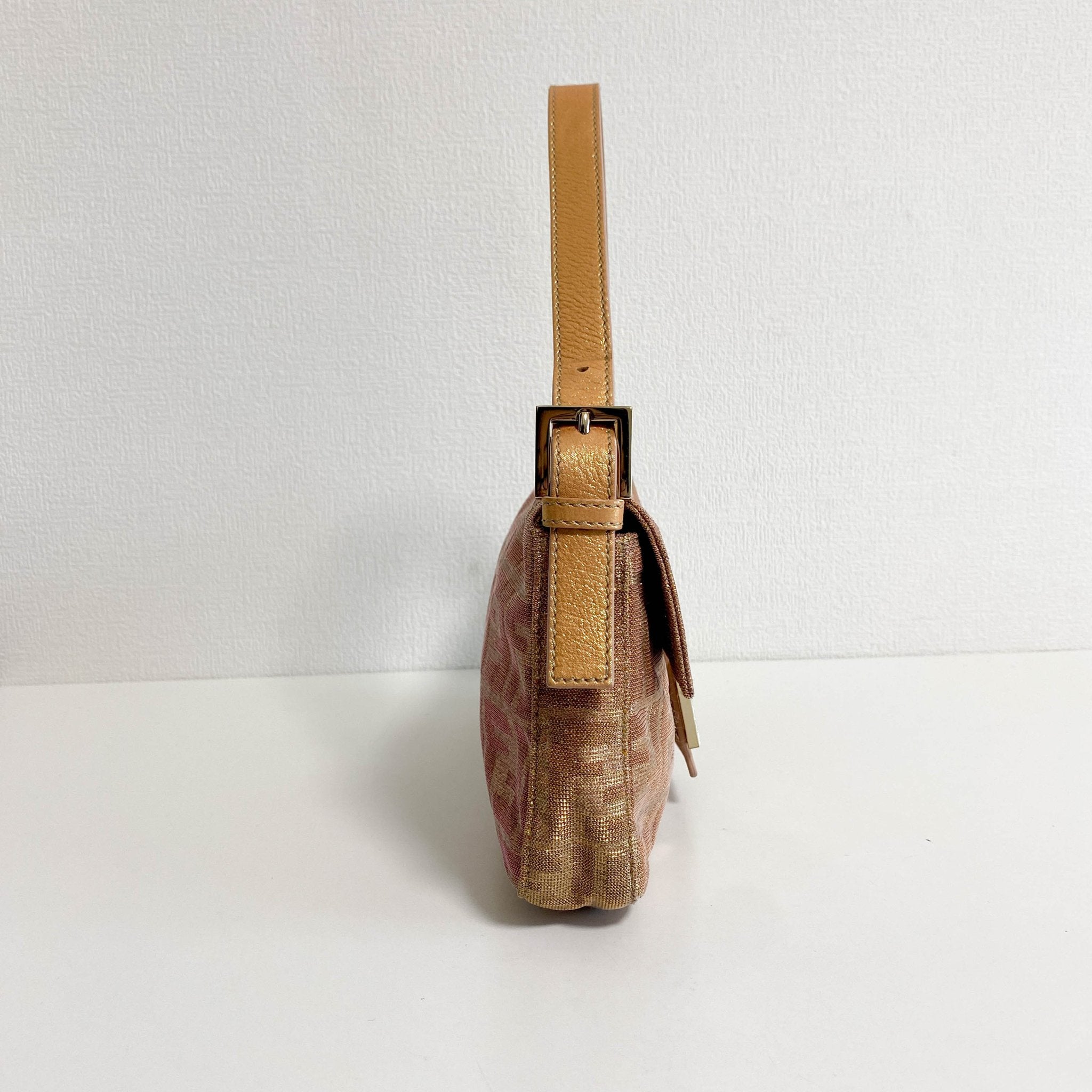 FENDI Baguette Sparkle Pink Canvas Shoulder Bag with Rhinestone Hardware, in , Sold by HIVE PRELOVED - Shoulder Bags, ,