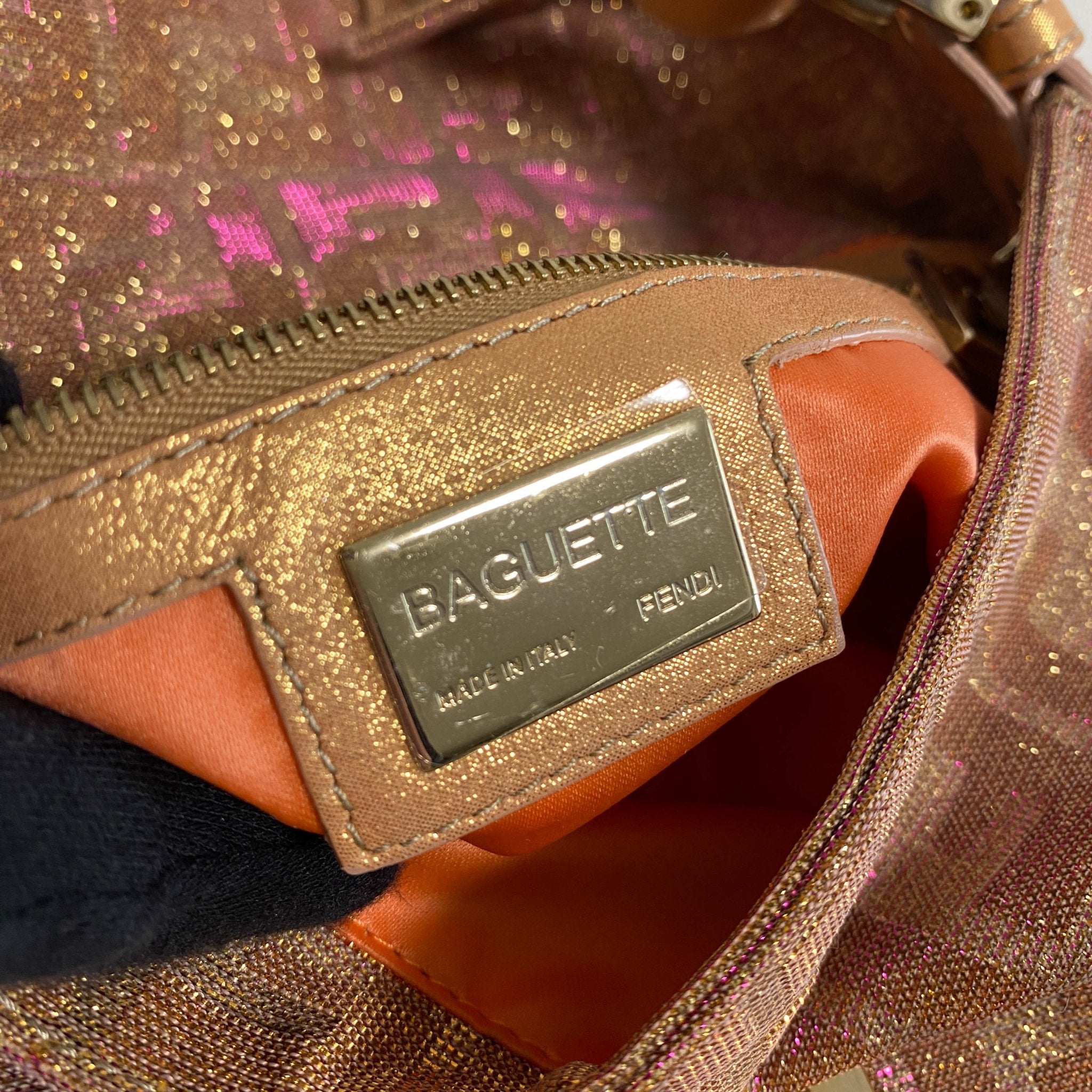 FENDI Baguette Sparkle Pink Canvas Shoulder Bag with Rhinestone Hardware, in , Sold by HIVE PRELOVED - Shoulder Bags, ,