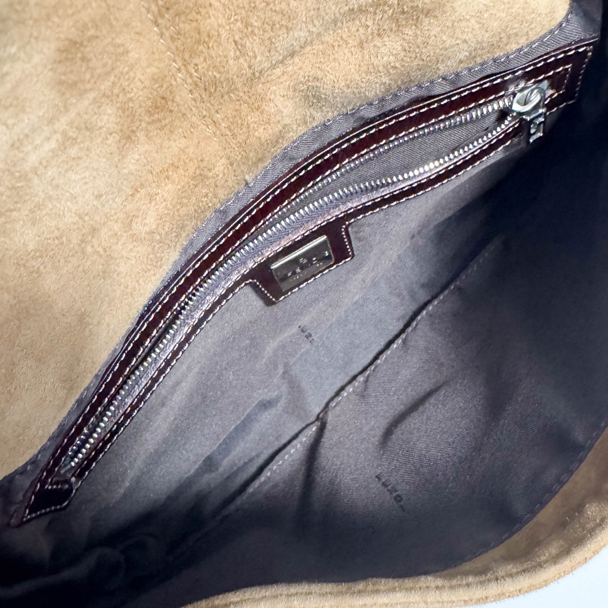 FENDI Baguette Suede Brown Shoulder Bag, in , Sold by HIVE PRELOVED - Shoulder Bags, ,
