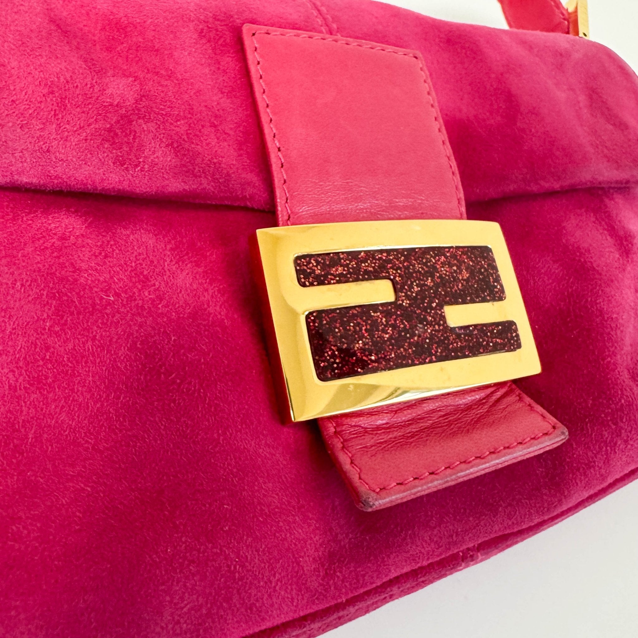 FENDI Baguette Suede Pink Shoulder Bag, in , Sold by HIVE PRELOVED - Shoulder Bags, ,