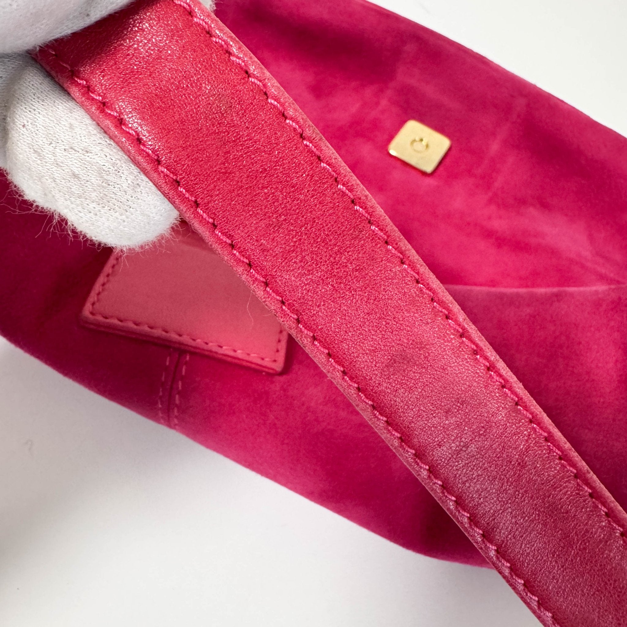 FENDI Baguette Suede Pink Shoulder Bag, in , Sold by HIVE PRELOVED - Shoulder Bags, ,