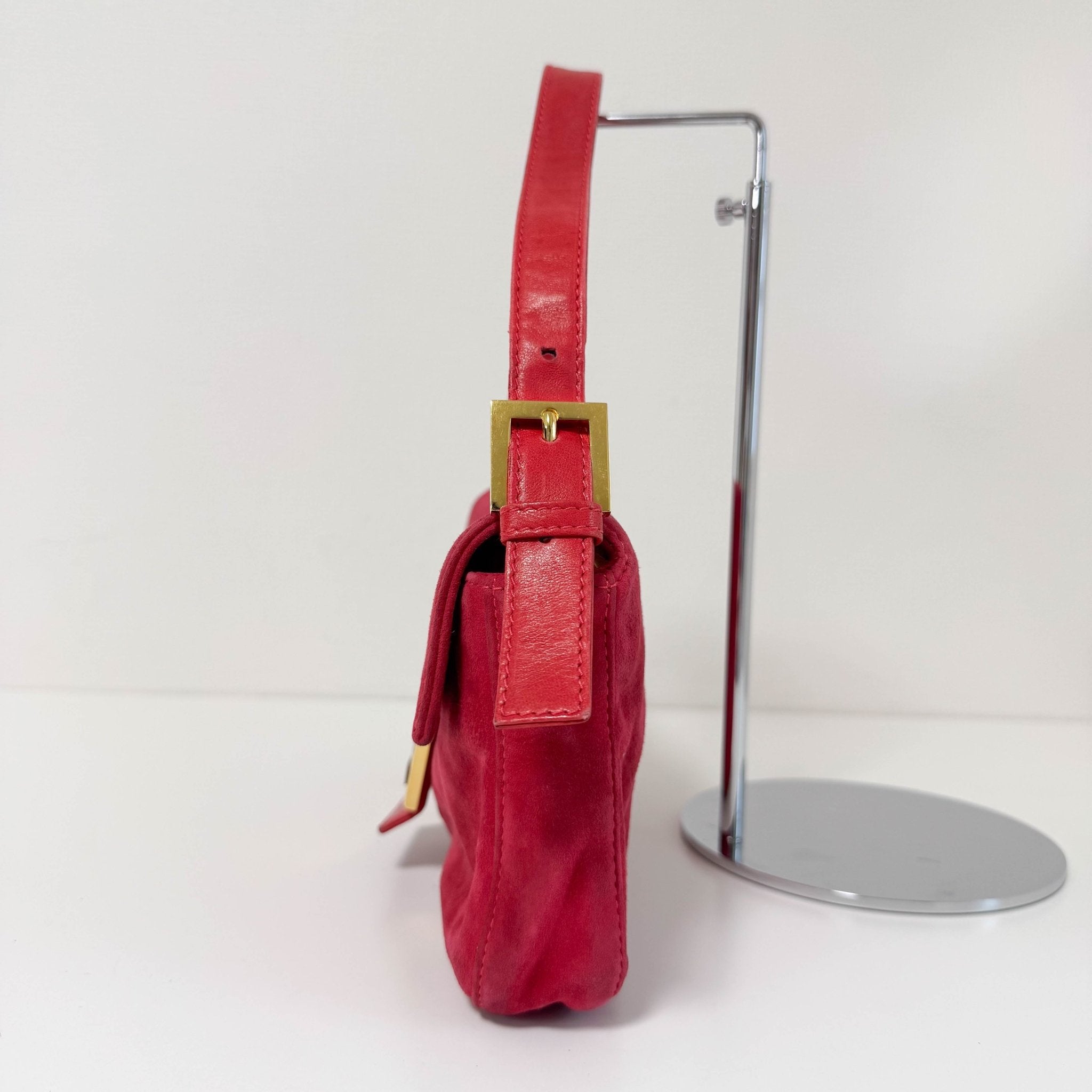 FENDI Baguette Suede Pink Shoulder Bag, in , Sold by HIVE PRELOVED - Shoulder Bags, ,