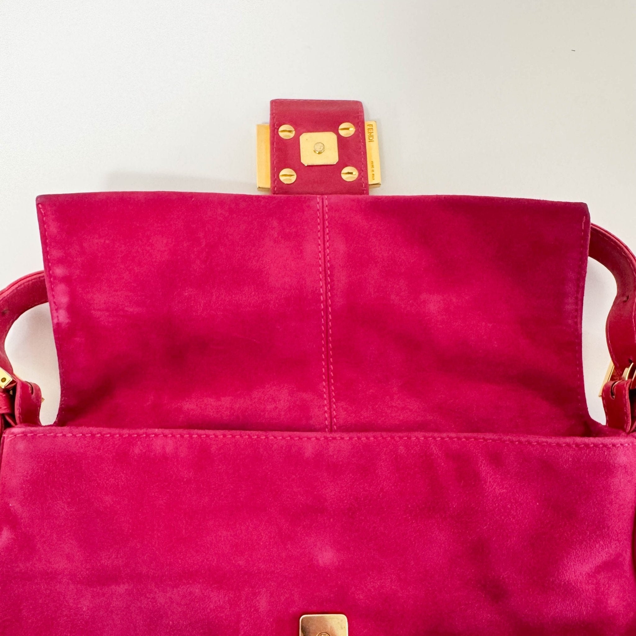 FENDI Baguette Suede Pink Shoulder Bag, in , Sold by HIVE PRELOVED - Shoulder Bags, ,