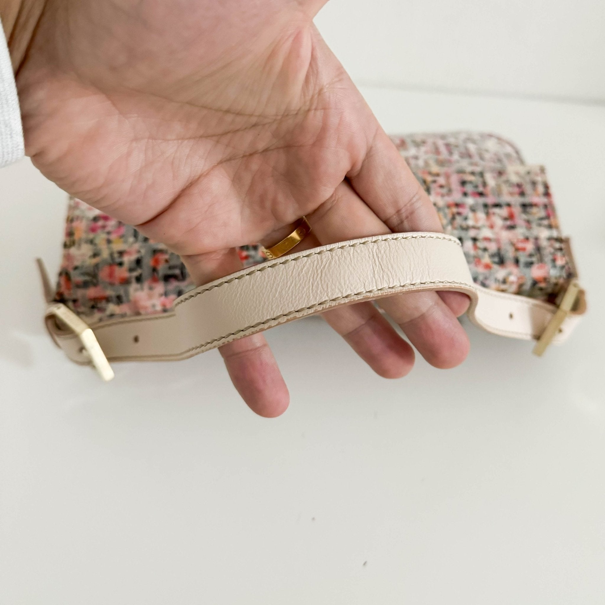 FENDI Baguette Transparent Sequin Covered Floral Zucchino Canvas Shoulder Bag, in , Sold by HIVE PRELOVED - Shoulder Bags, ,