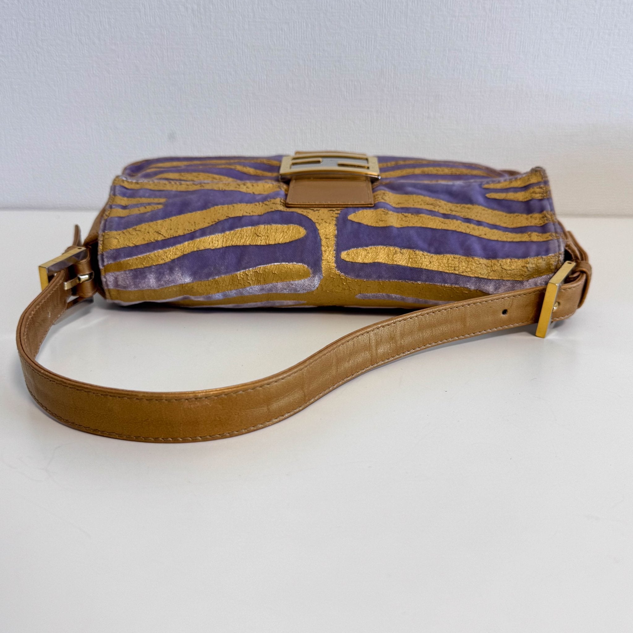 FENDI Baguette Velvet Zebra Design Shoulder Bag, in , Sold by HIVE PRELOVED - Shoulder Bags, ,