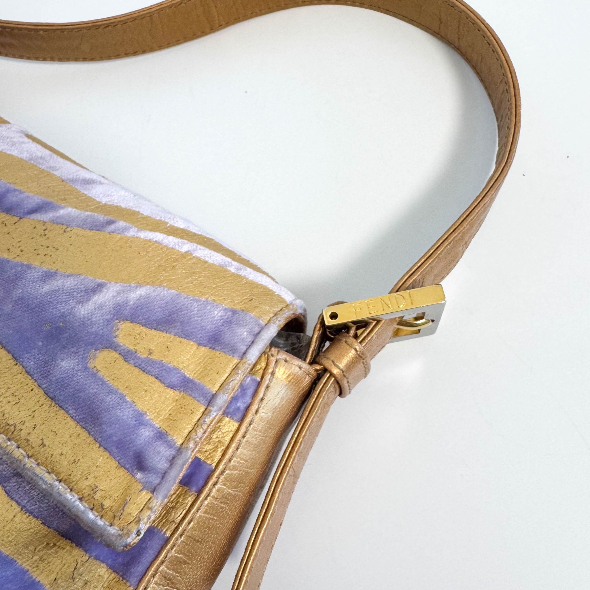 FENDI Baguette Velvet Zebra Design Shoulder Bag, in , Sold by HIVE PRELOVED - Shoulder Bags, ,