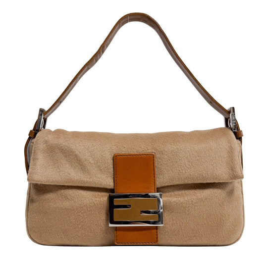 FENDI Baguette Wool Beige Shoulder Bag, in , Sold by HIVE PRELOVED - Shoulder Bags, ,