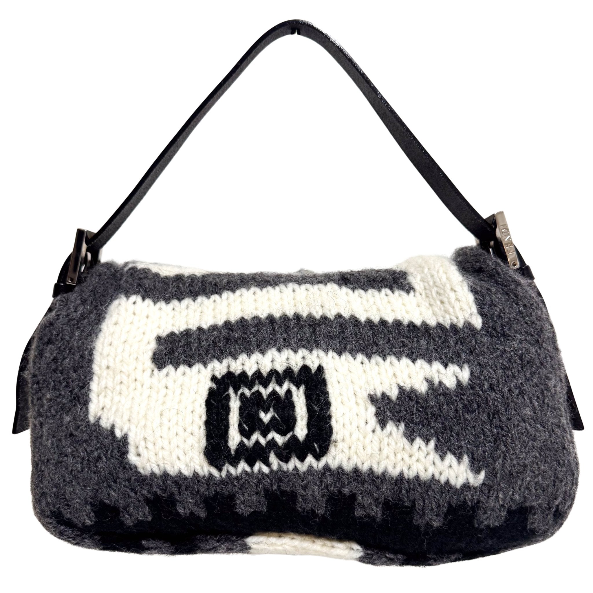 FENDI Baguette Wool Nordic Pattern Shoulder Bag, in , Sold by HIVE PRELOVED - Shoulder Bags, ,