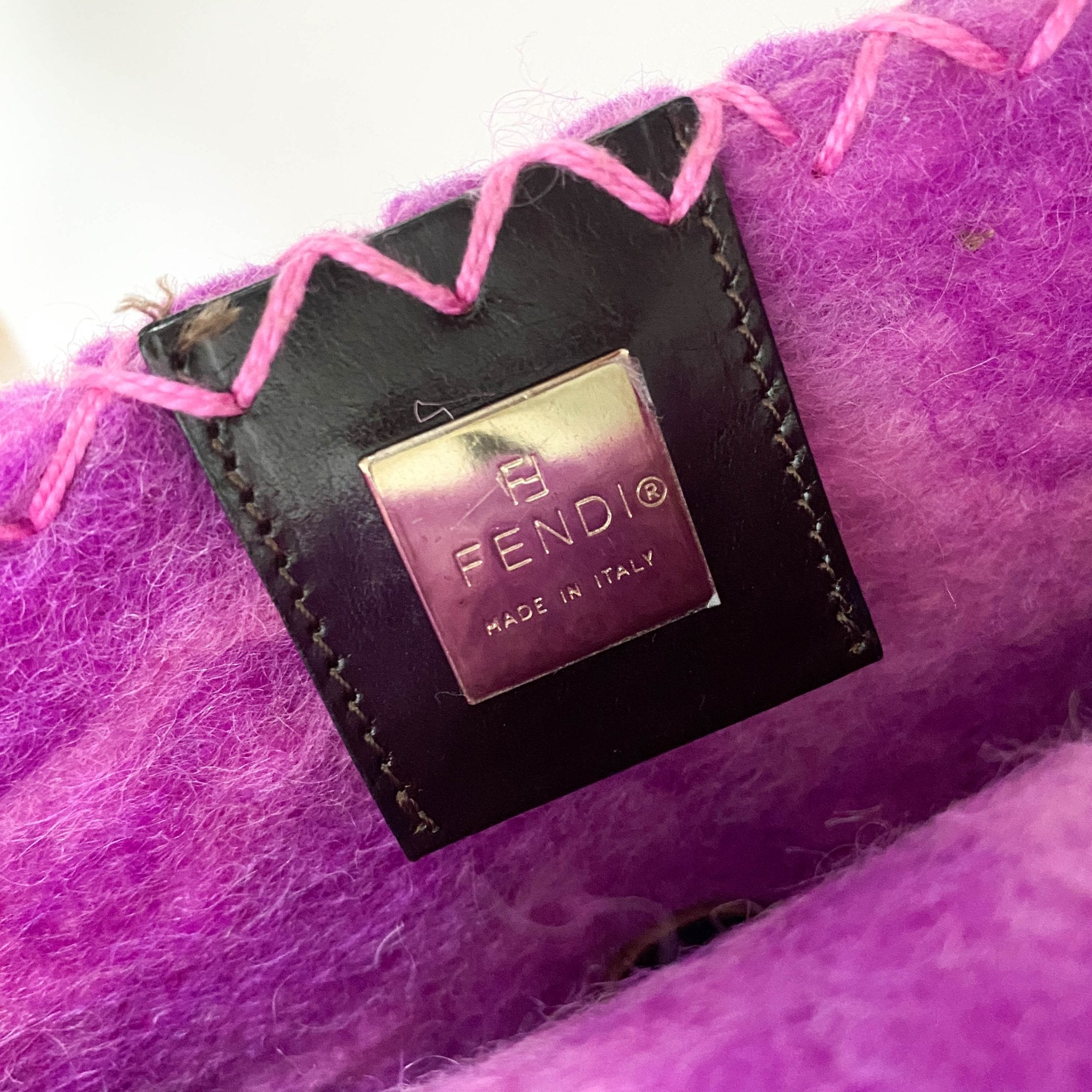 FENDI Baguette Wool Purple Floral Felt Applique Shouder Bag, in , Sold by HIVE PRELOVED - Shoulder Bags, ,