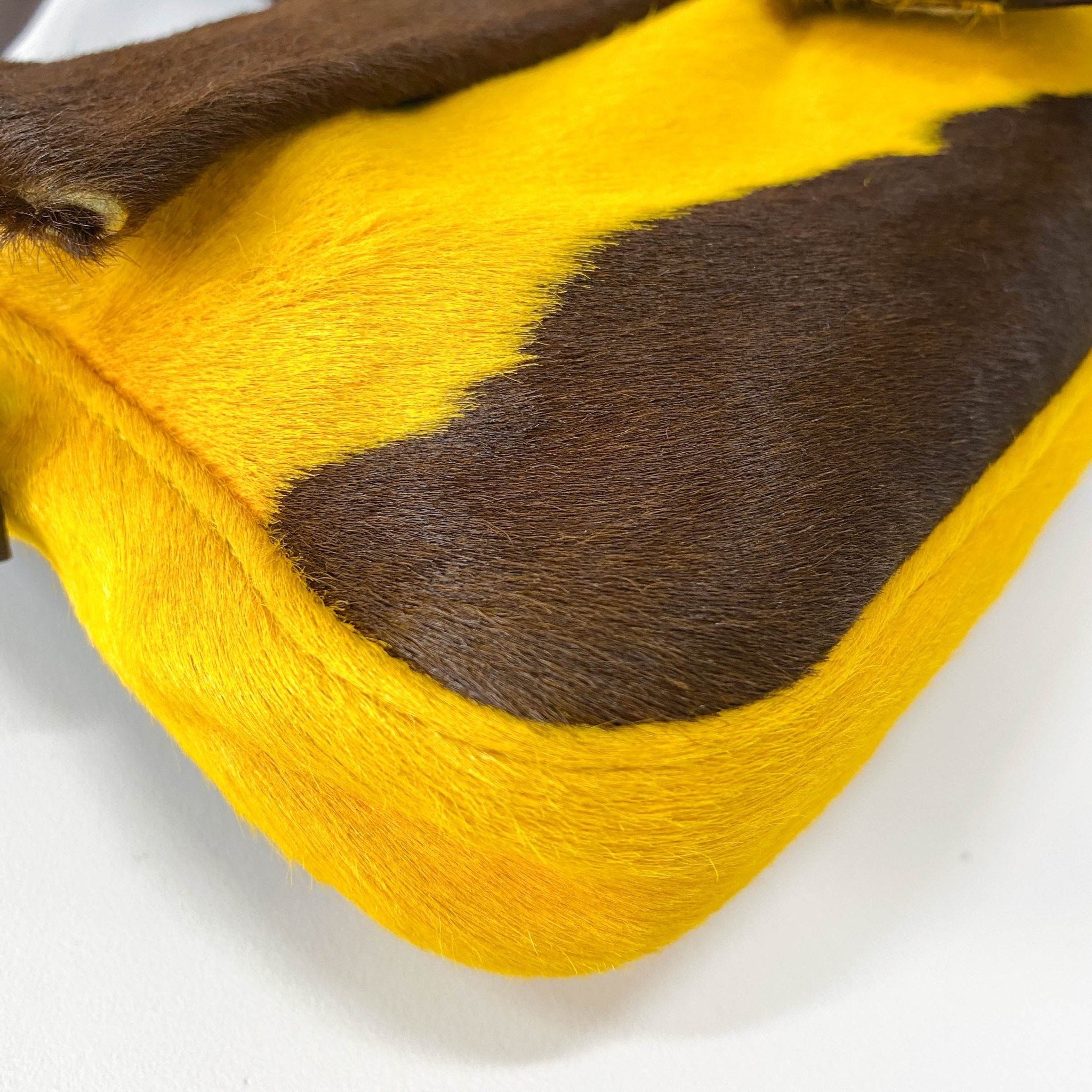 FENDI Baguette Yellow Cow Print Pony Hair Shoulder Bag, in , Sold by HIVE PRELOVED - Shoulder Bags, ,