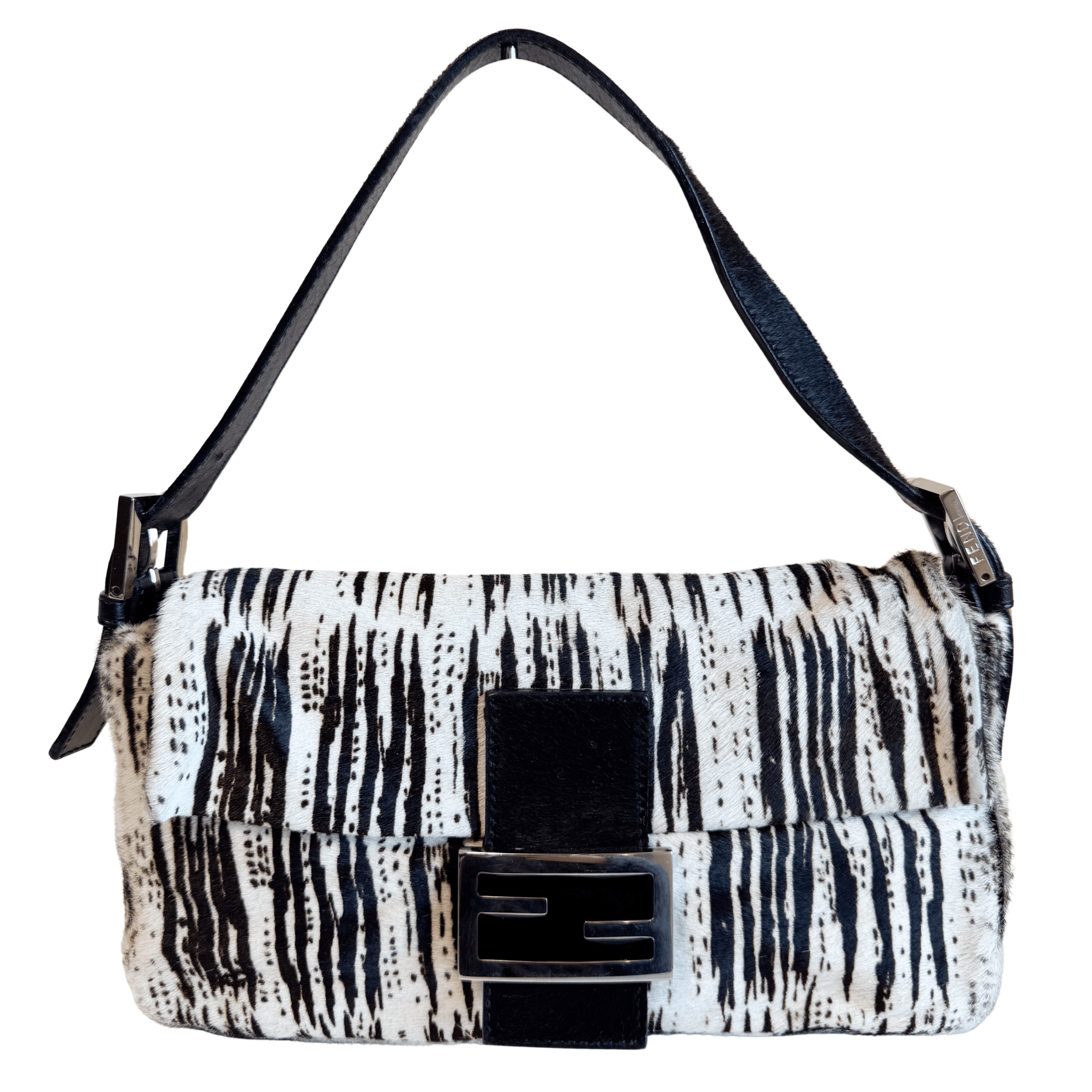 FENDI Baguette Zebra Pony Hair Shoulder Bag, in , Sold by HIVE PRELOVED - Shoulder Bags, ,
