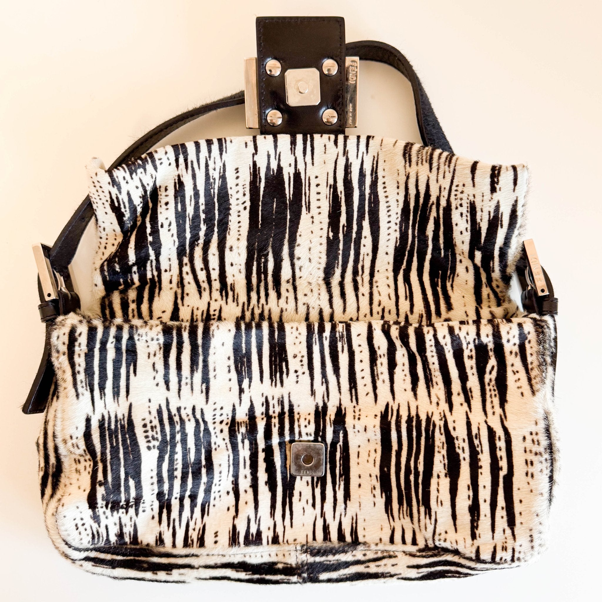 FENDI Baguette Zebra Pony Hair Shoulder Bag, in , Sold by HIVE PRELOVED - Shoulder Bags, ,