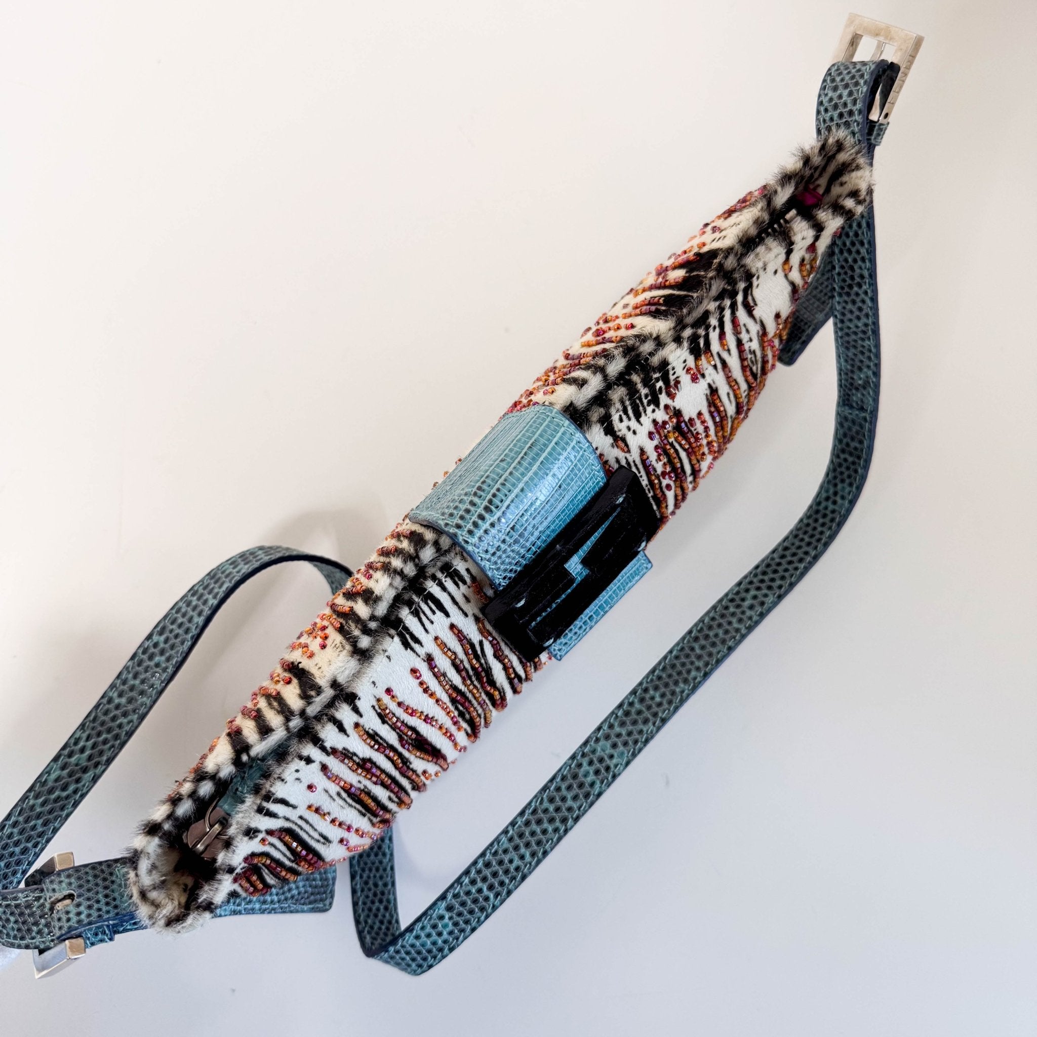FENDI Baguette Zebra Pony Hair with Beaded Shoulder Bag, in , Sold by HIVE PRELOVED - Shoulder Bags, ,