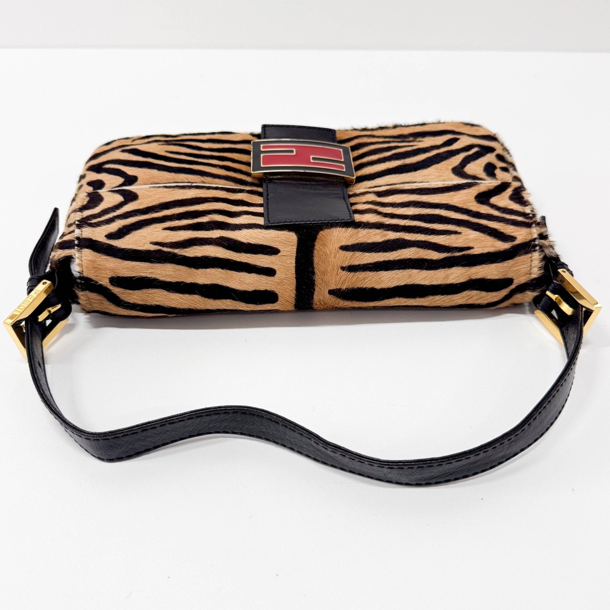FENDI Baguette Zebra Print Brown Pony Hair Shoulder Bag, in , Sold by HIVE PRELOVED - Shoulder Bags, ,