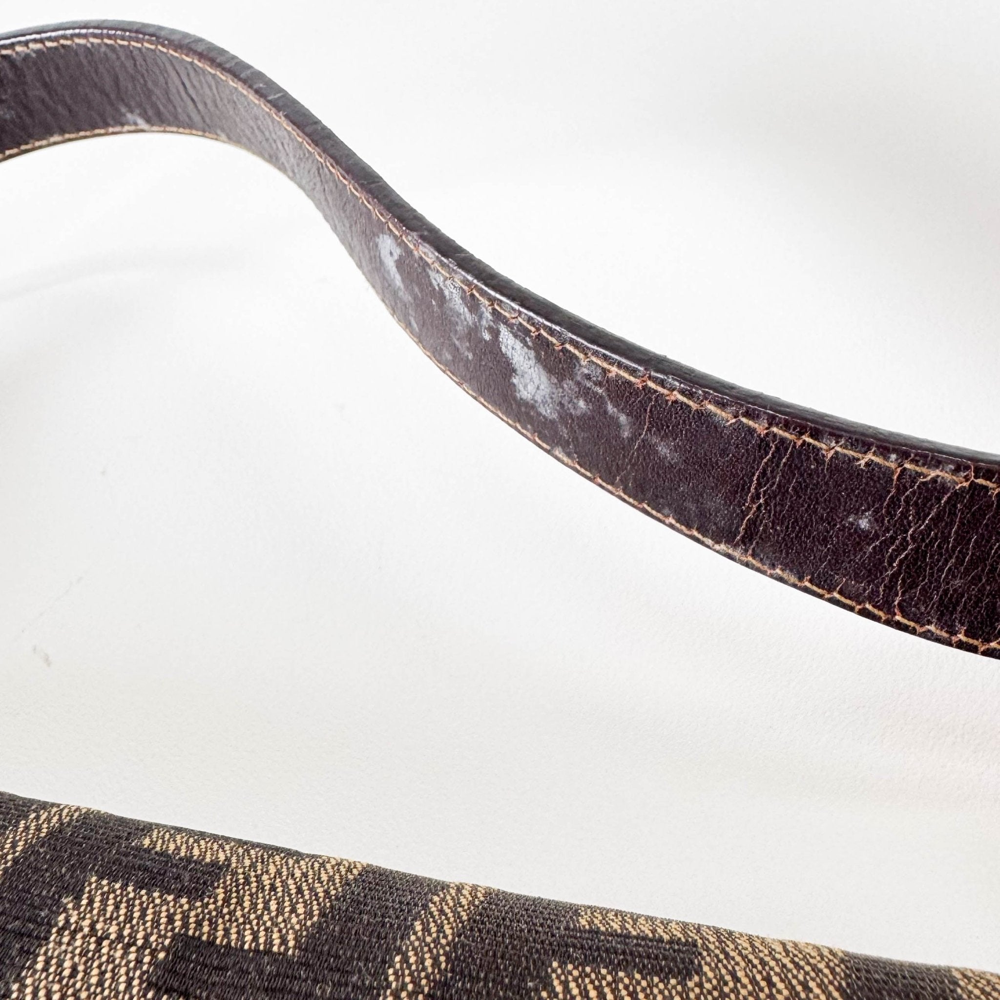 FENDI Baguette Zucca Brown Canvas Shoulder Bag with Gold Hardware, in , Sold by HIVE PRELOVED - Shoulder Bags, ,