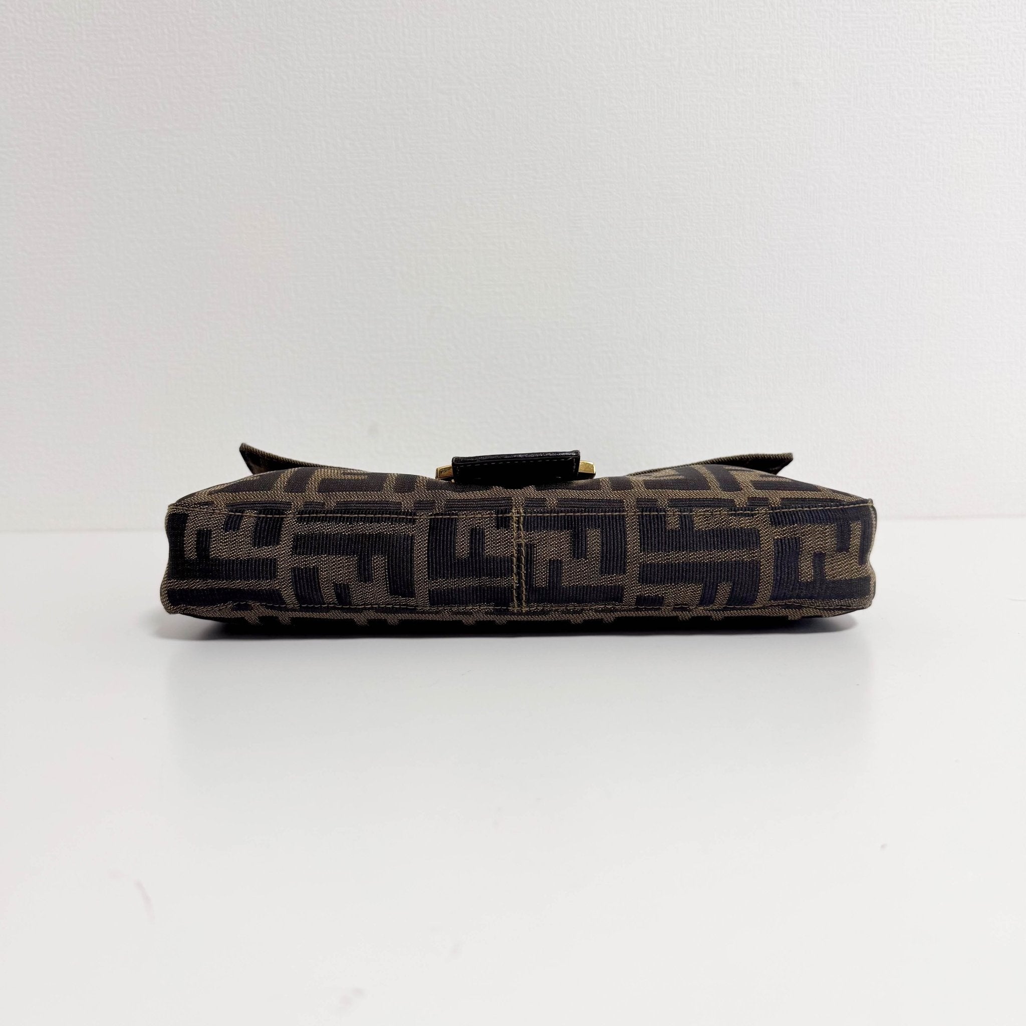 FENDI Baguette Zucca Brown Canvas Shoulder Bag with Gold Hardware, in , Sold by HIVE PRELOVED - Shoulder Bags, ,