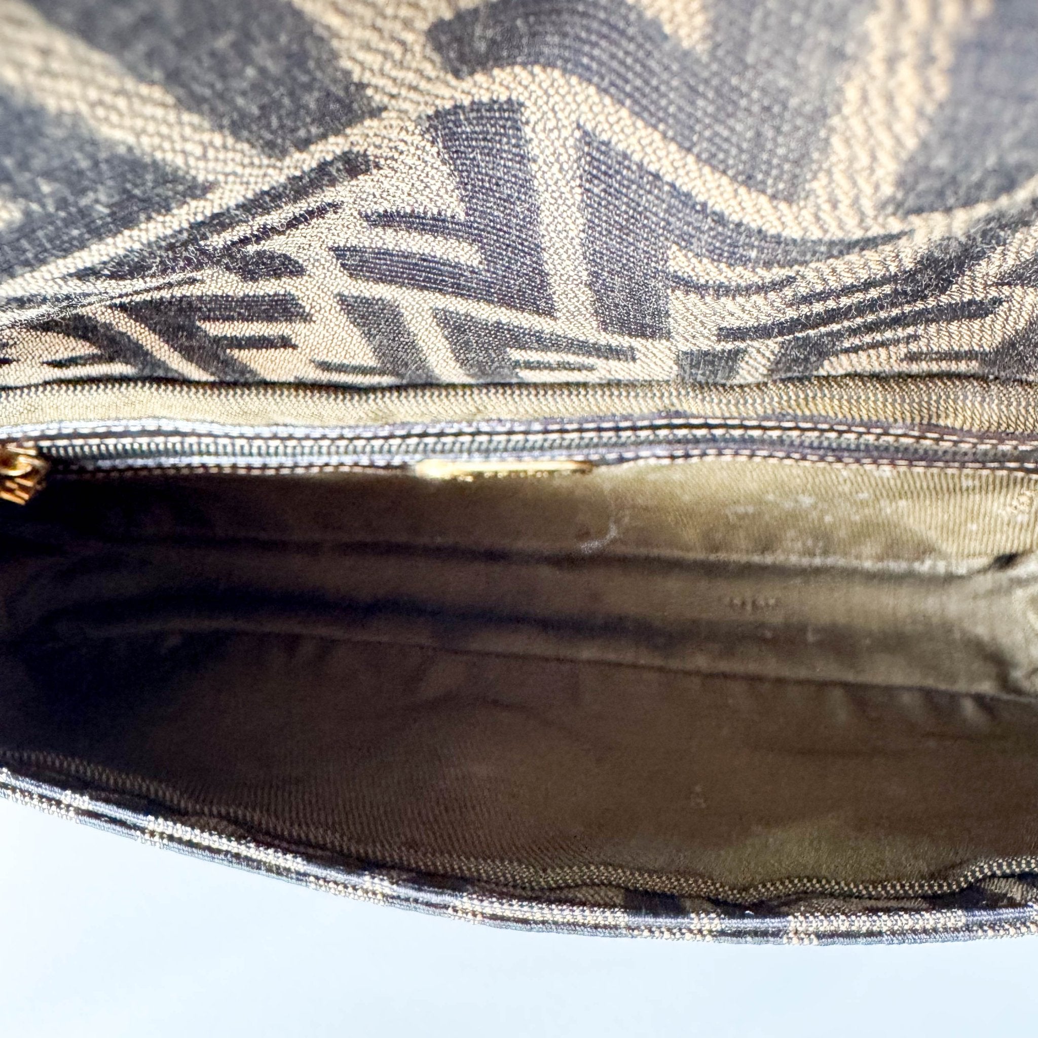 FENDI Baguette Zucca Brown Canvas Shoulder Bag with Gold Hardware, in , Sold by HIVE PRELOVED - Shoulder Bags, ,