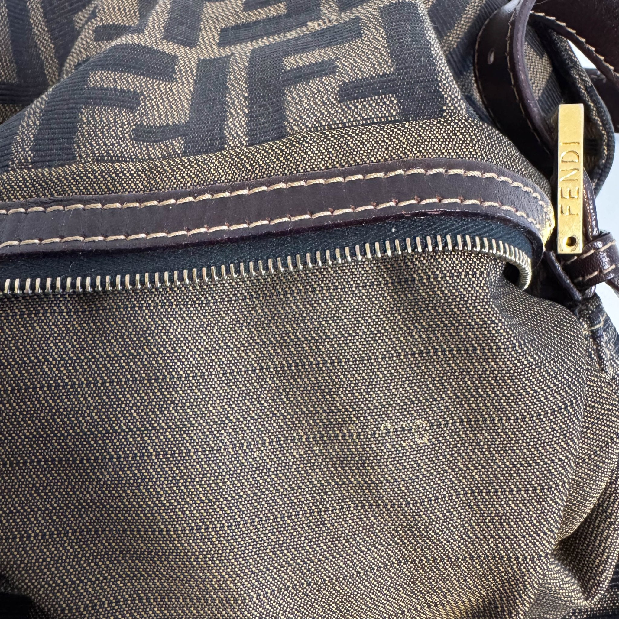 FENDI Baguette Zucca Brown Canvas with Gold Hardware Shoulder Bag, in , Sold by HIVE PRELOVED - Shoulder Bags, ,