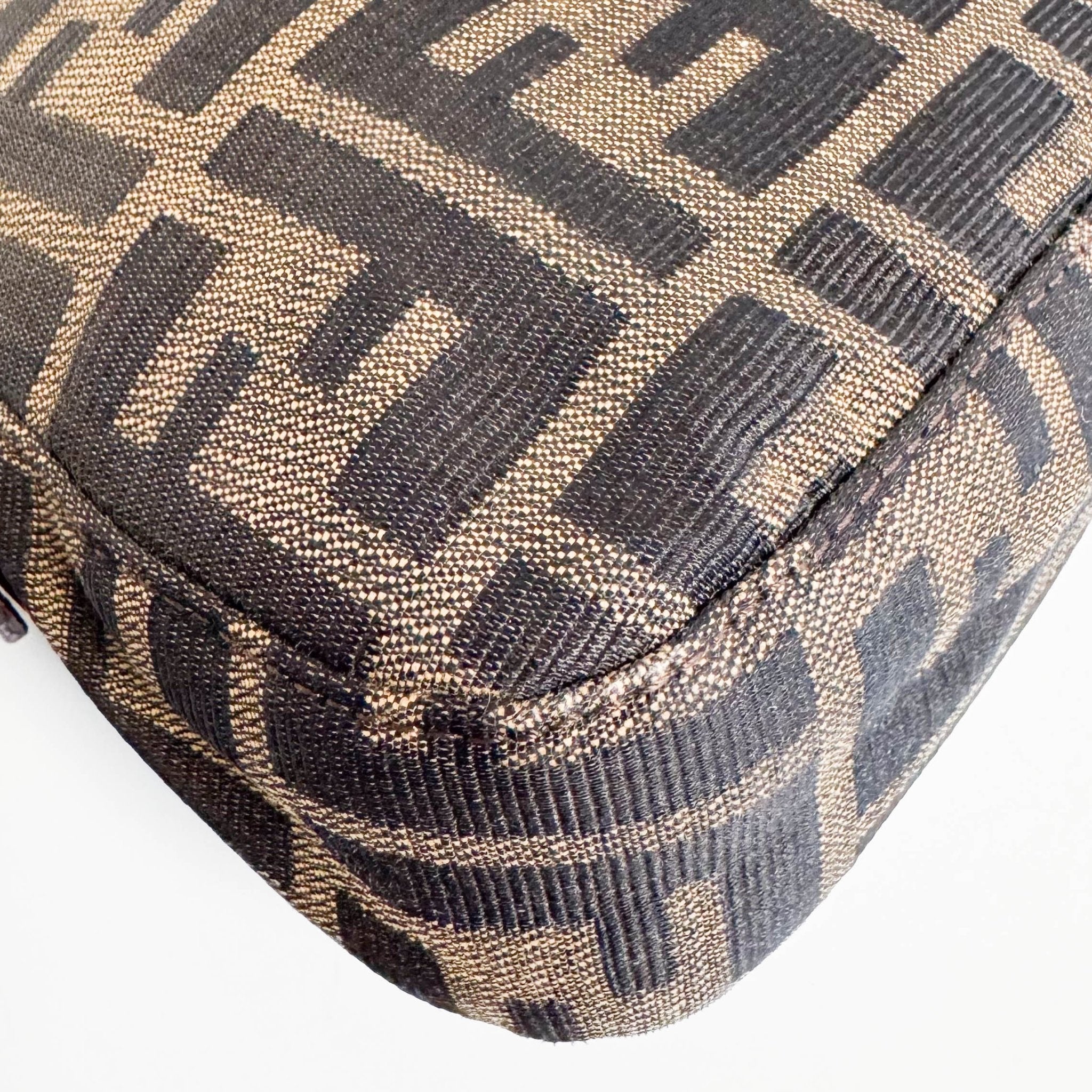 FENDI Baguette Zucca Brown Canvas with Silver Hardware Shoulder Bag, in , Sold by HIVE PRELOVED - Shoulder Bags, ,