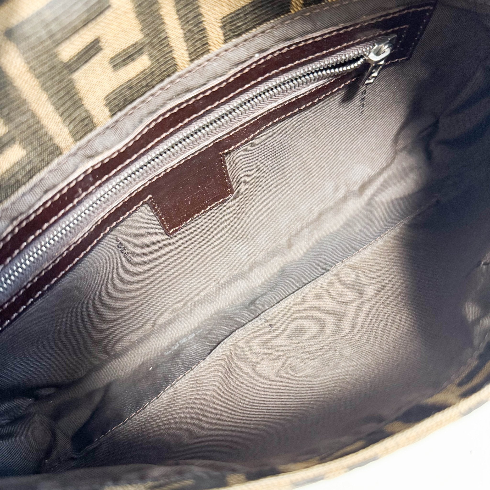 FENDI Baguette Zucca Brown Canvas with Silver Hardware Shoulder Bag, in , Sold by HIVE PRELOVED - Shoulder Bags, ,