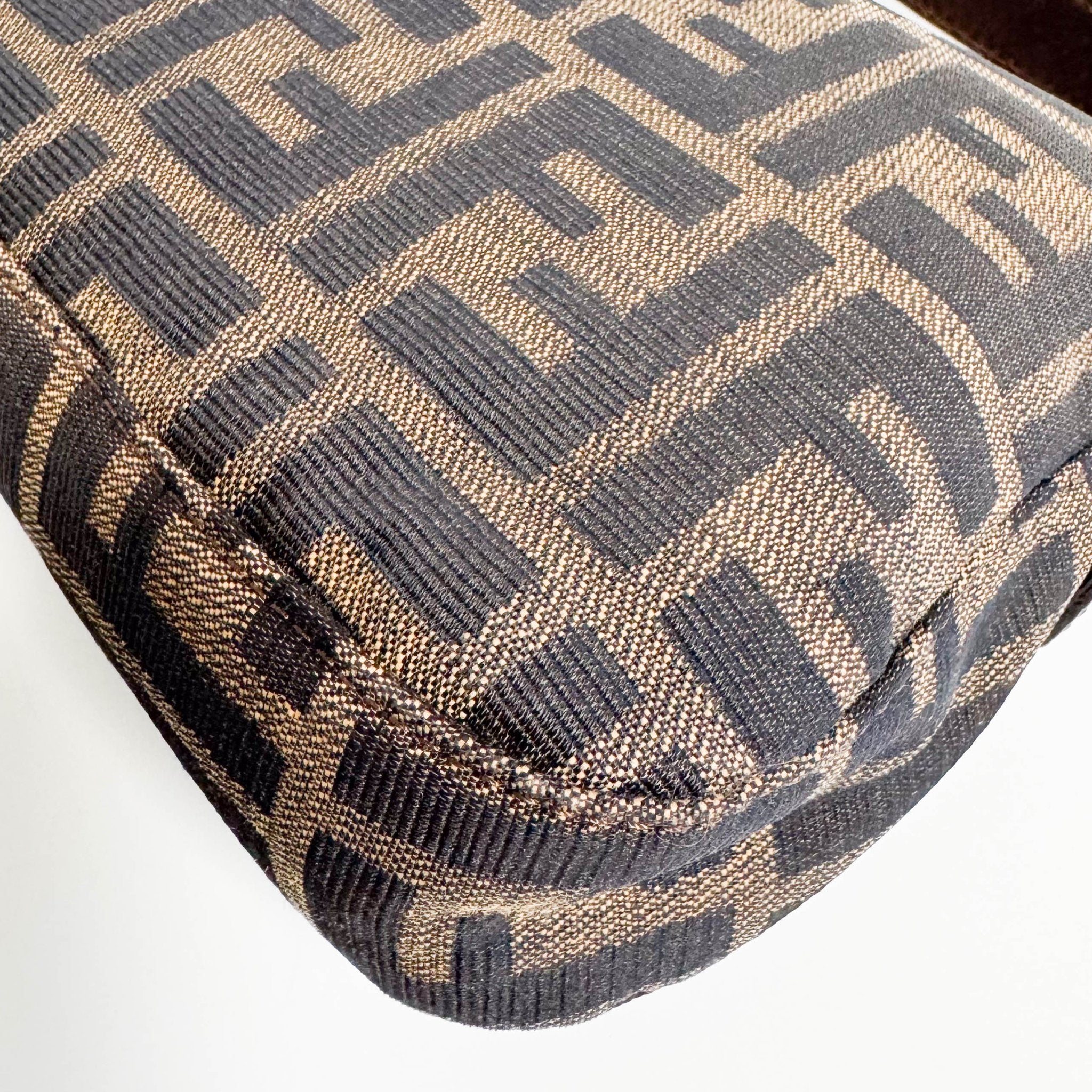 FENDI Baguette Zucca Brown Canvas with Silver Hardware Shoulder Bag, in , Sold by HIVE PRELOVED - Shoulder Bags, ,