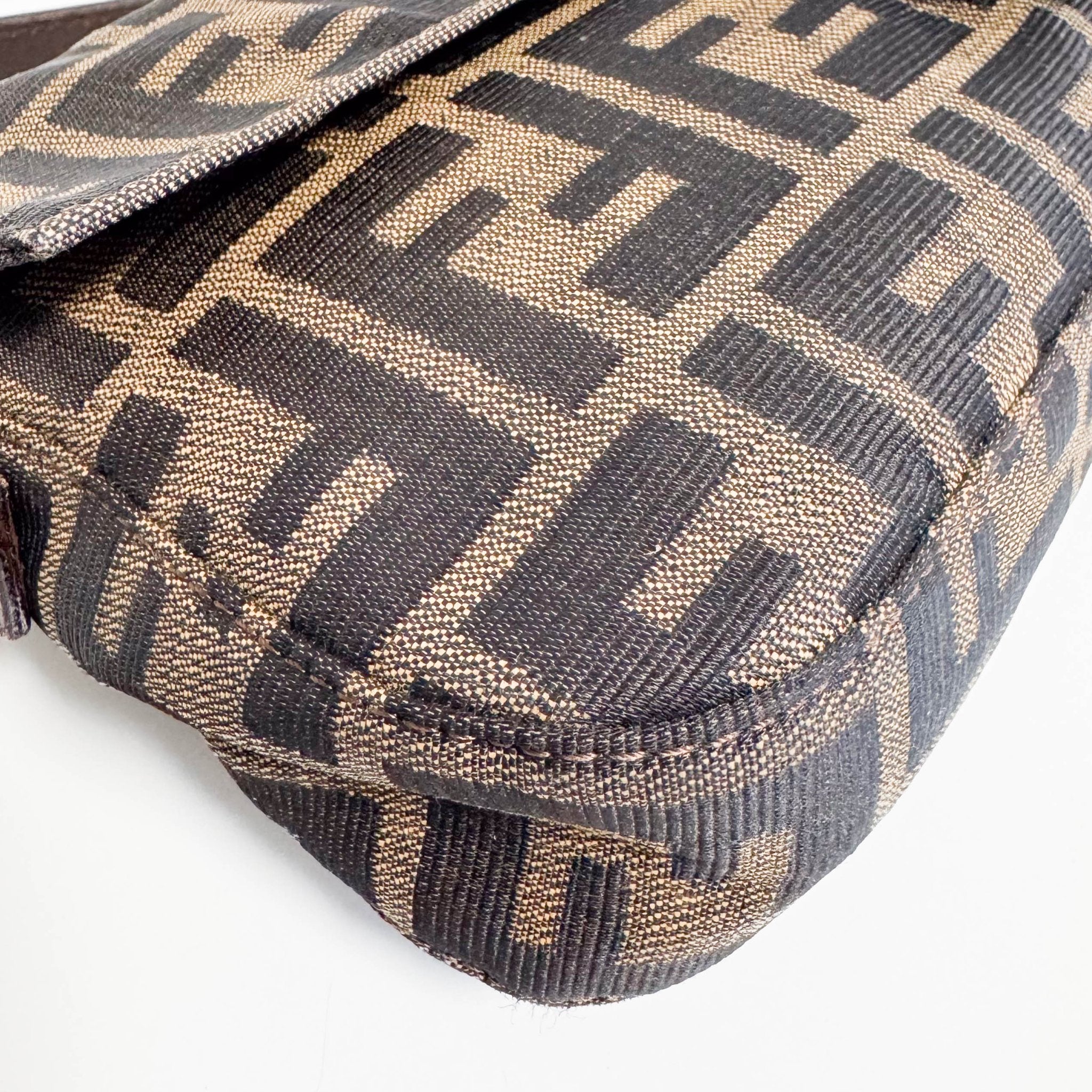 FENDI Baguette Zucca Brown Canvas with Silver Hardware Shoulder Bag, in , Sold by HIVE PRELOVED - Shoulder Bags, ,