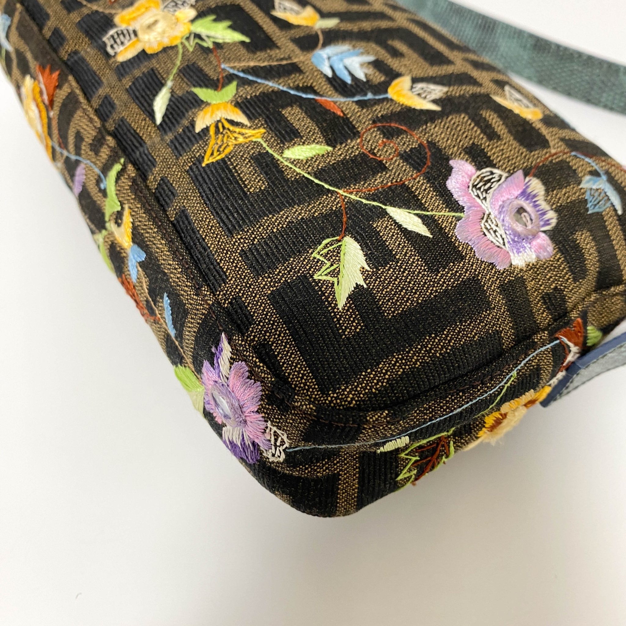 FENDI Baguette Zucca Floral Embroidared Shoulder Bag, in , Sold by HIVE PRELOVED - Shoulder Bags, ,