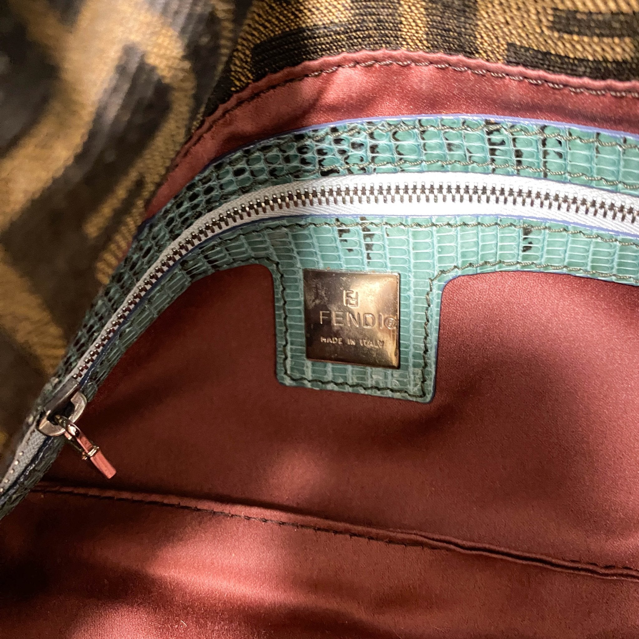 FENDI Baguette Zucca Floral Embroidared Shoulder Bag, in , Sold by HIVE PRELOVED - Shoulder Bags, ,