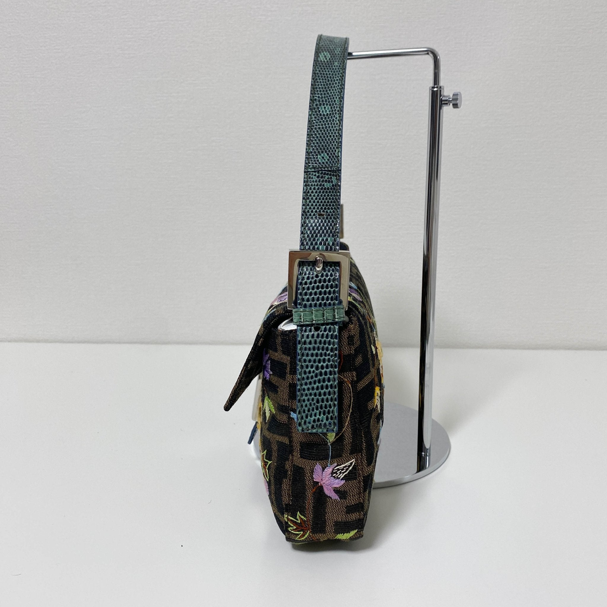 FENDI Baguette Zucca Floral Embroidared Shoulder Bag, in , Sold by HIVE PRELOVED - Shoulder Bags, ,