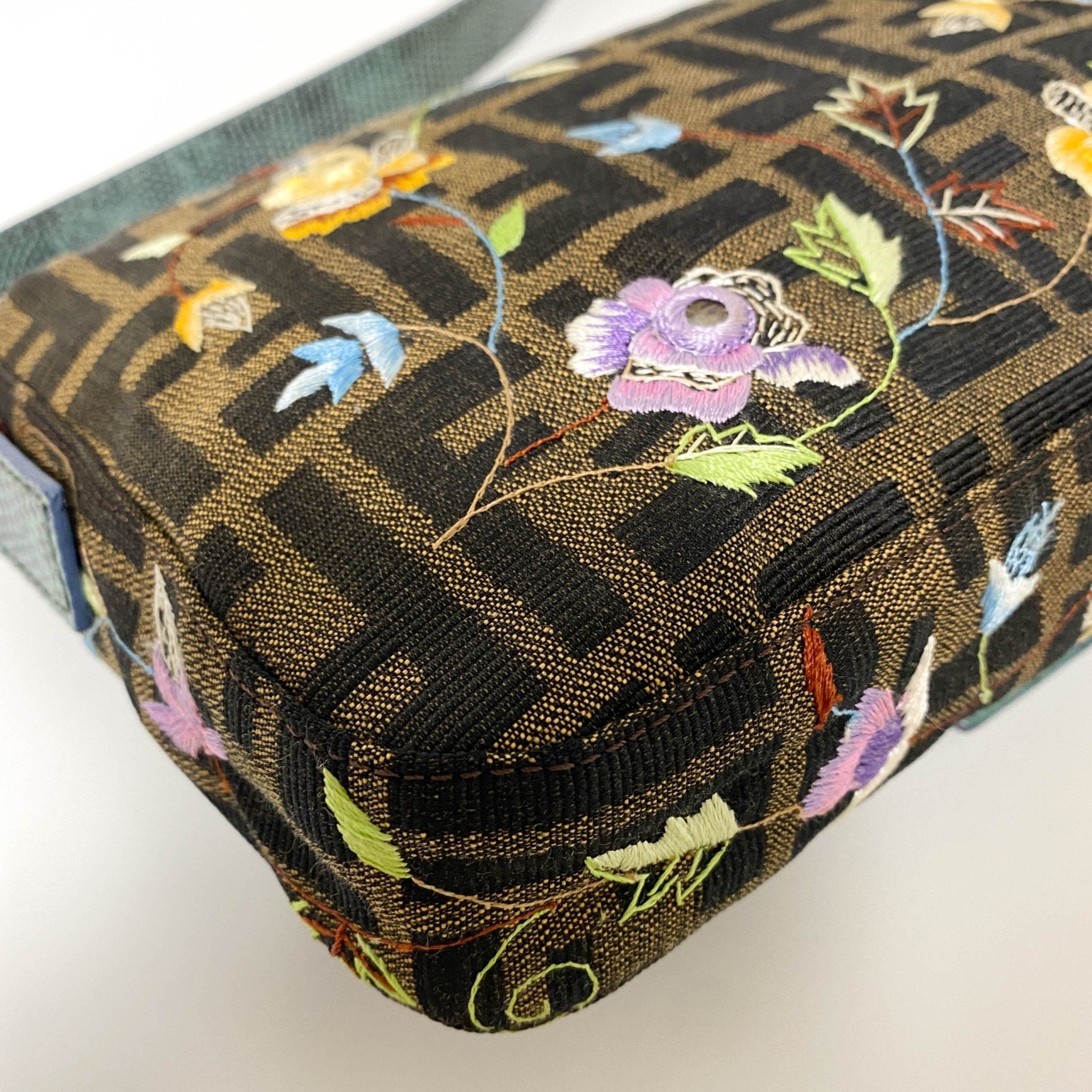FENDI Baguette Zucca Floral Embroidared Shoulder Bag, in , Sold by HIVE PRELOVED - Shoulder Bags, ,