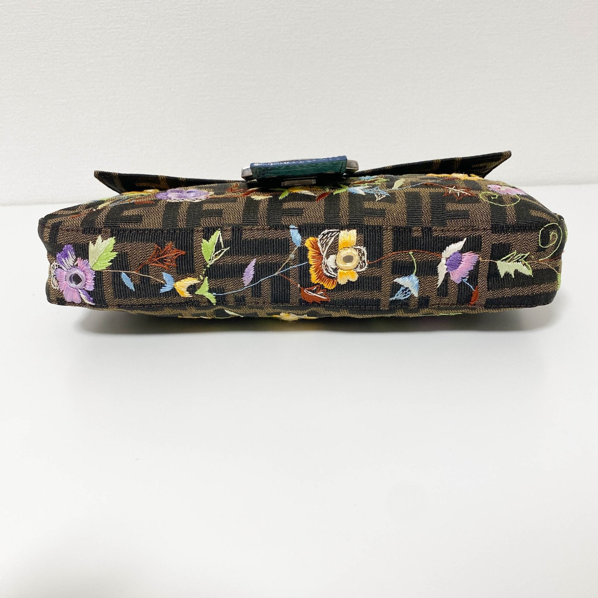 FENDI Baguette Zucca Floral Embroidared Shoulder Bag, in , Sold by HIVE PRELOVED - Shoulder Bags, ,