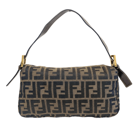 FENDI Baguette Zucca Shoulder Bag with Gold Hardware, in , Sold by HIVE PRELOVED - Shoulder Bags, ,