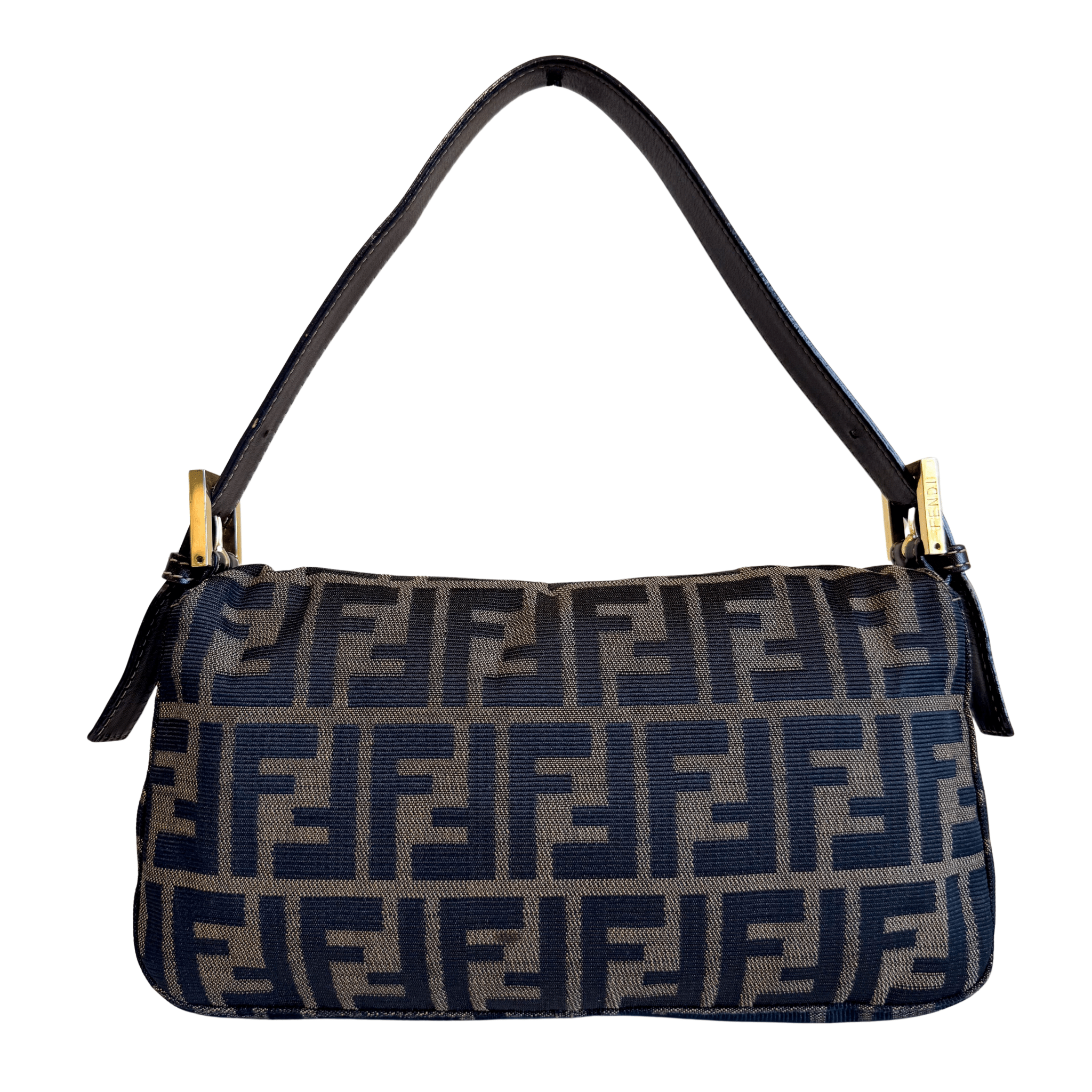 FENDI Baguette Zucca Shoulder Bag with Gold Hardware, in , Sold by HIVE PRELOVED - Shoulder Bags, ,