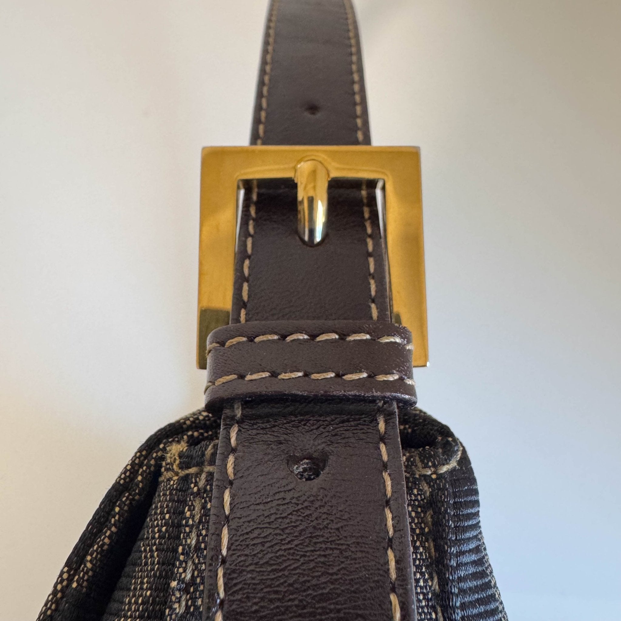 FENDI Baguette Zucca Shoulder Bag with Gold Hardware, in , Sold by HIVE PRELOVED - Shoulder Bags, ,
