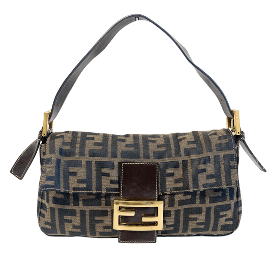 FENDI Baguette Zucca Shoulder Bag with Gold Hardware, in , Sold by HIVE PRELOVED - Shoulder Bags, ,