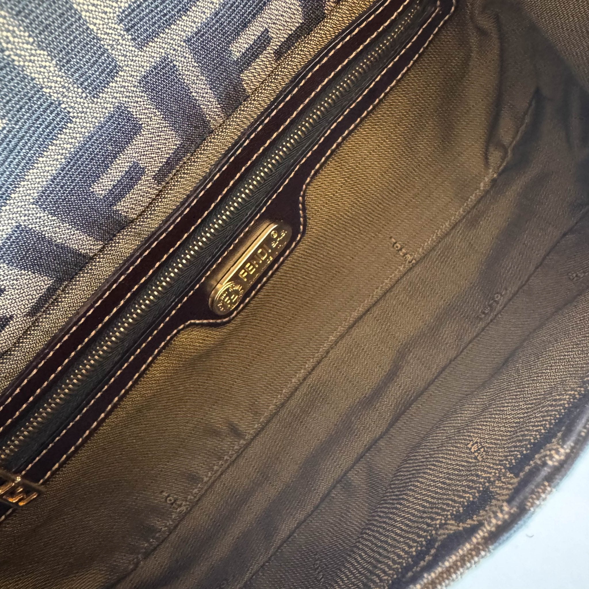 FENDI Baguette Zucca Shoulder Bag with Gold Hardware, in , Sold by HIVE PRELOVED - Shoulder Bags, ,