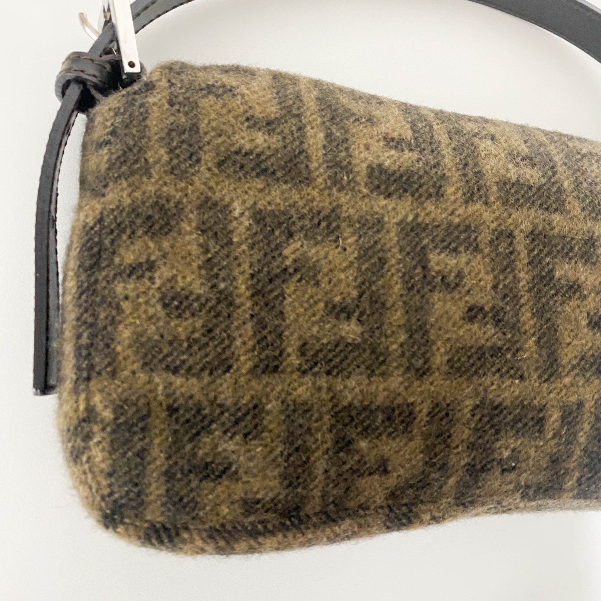 FENDI Baguette Zucca Wool Brown Shoulder Bag, in , Sold by HIVE PRELOVED - Shoulder Bags, ,