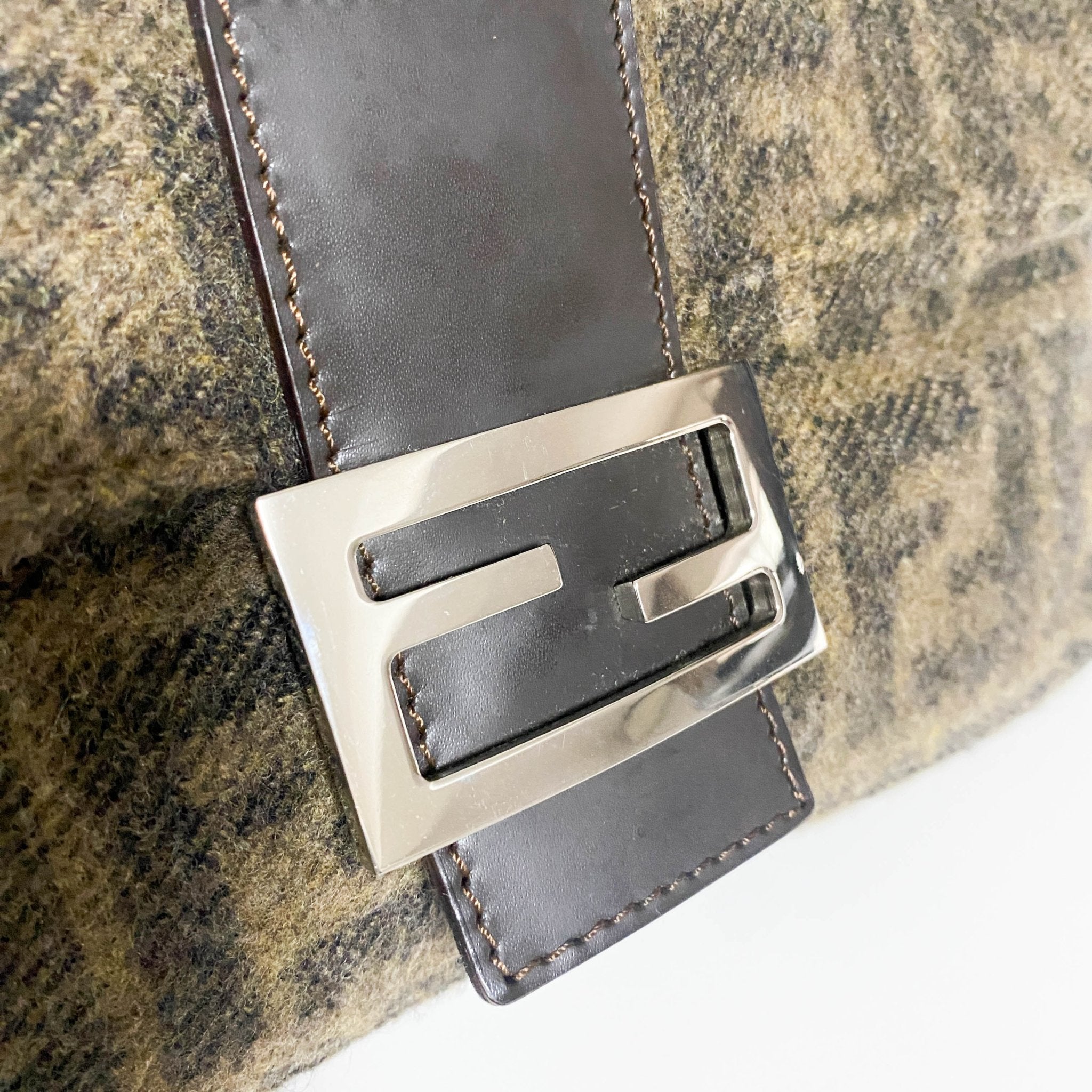 FENDI Baguette Zucca Wool Brown Shoulder Bag, in , Sold by HIVE PRELOVED - Shoulder Bags, ,