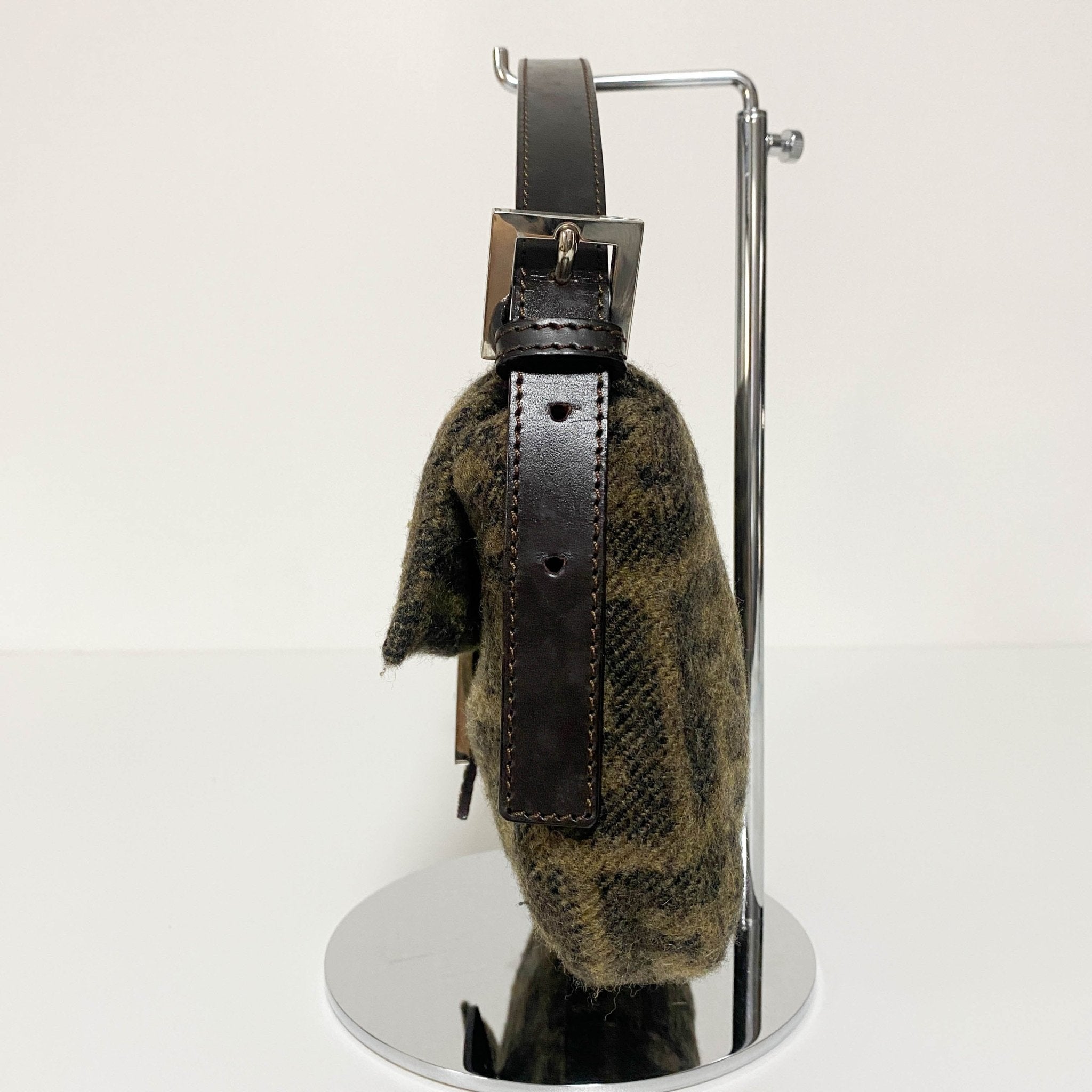 FENDI Baguette Zucca Wool Brown Shoulder Bag, in , Sold by HIVE PRELOVED - Shoulder Bags, ,