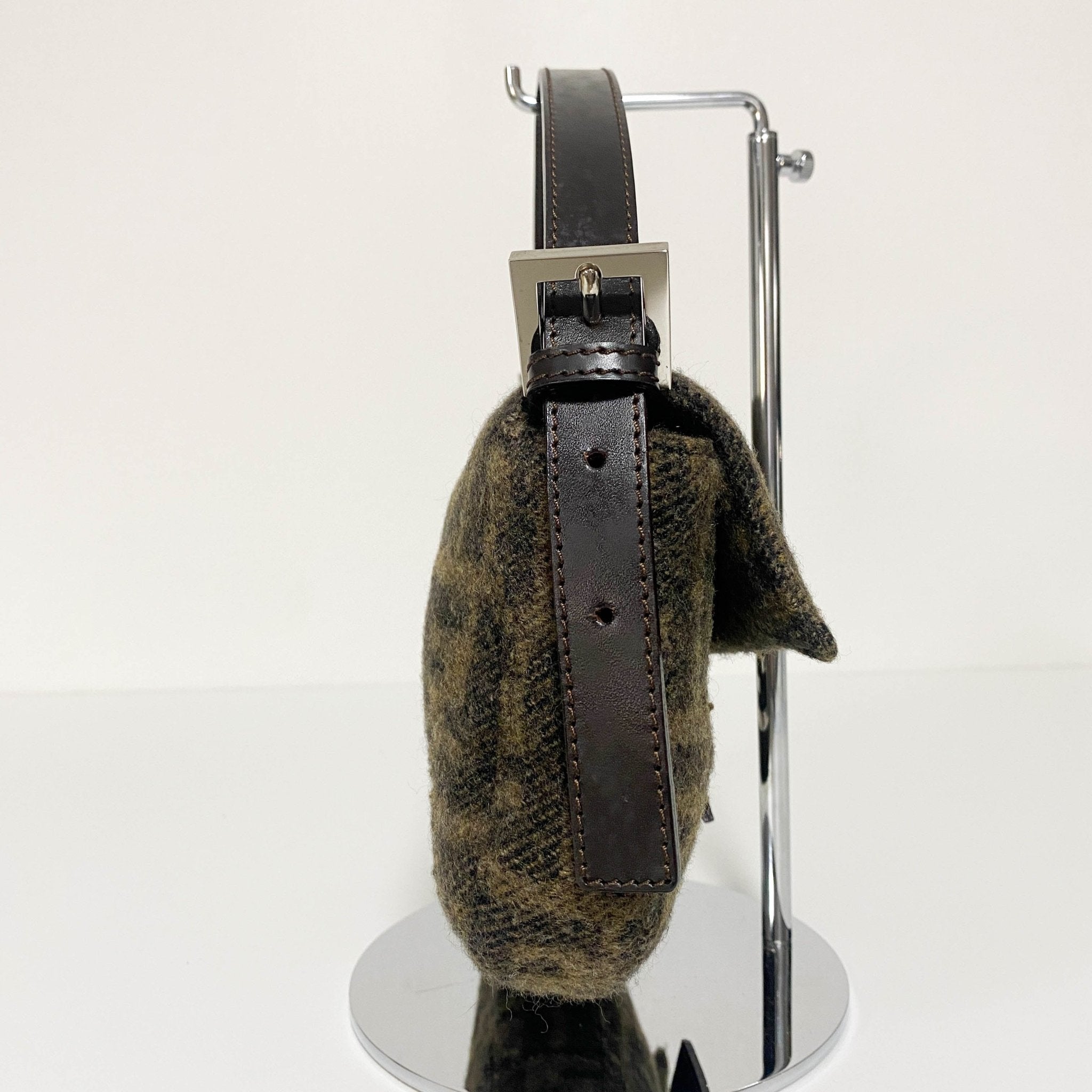 FENDI Baguette Zucca Wool Brown Shoulder Bag, in , Sold by HIVE PRELOVED - Shoulder Bags, ,