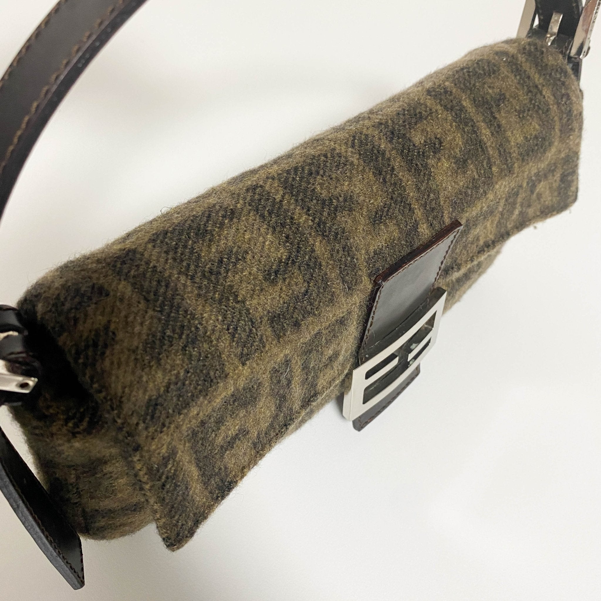 FENDI Baguette Zucca Wool Brown Shoulder Bag, in , Sold by HIVE PRELOVED - Shoulder Bags, ,