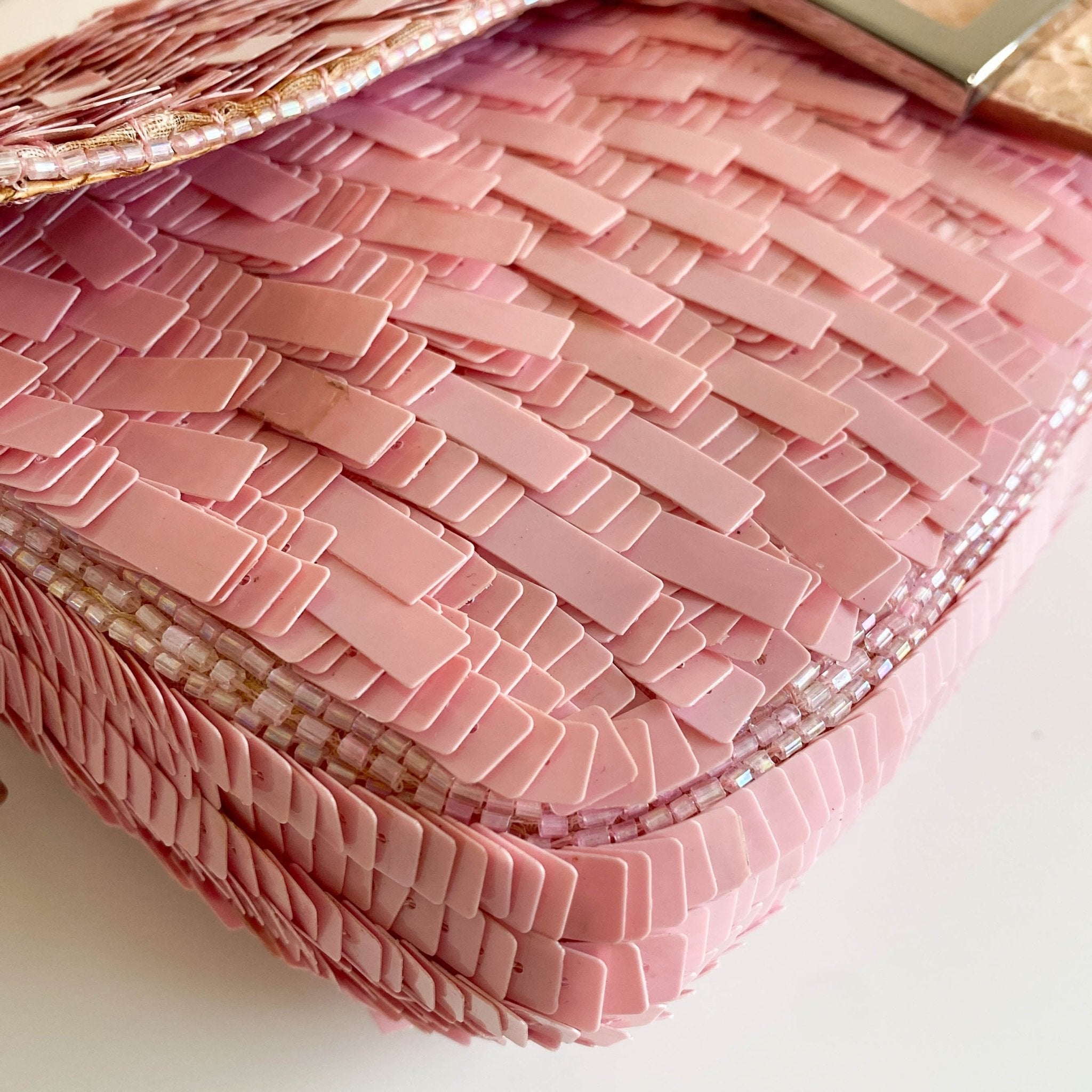 FENDI Baugette Pink Sequin Shoulder Bag, in , Sold by HIVE PRELOVED - Shoulder Bags, ,